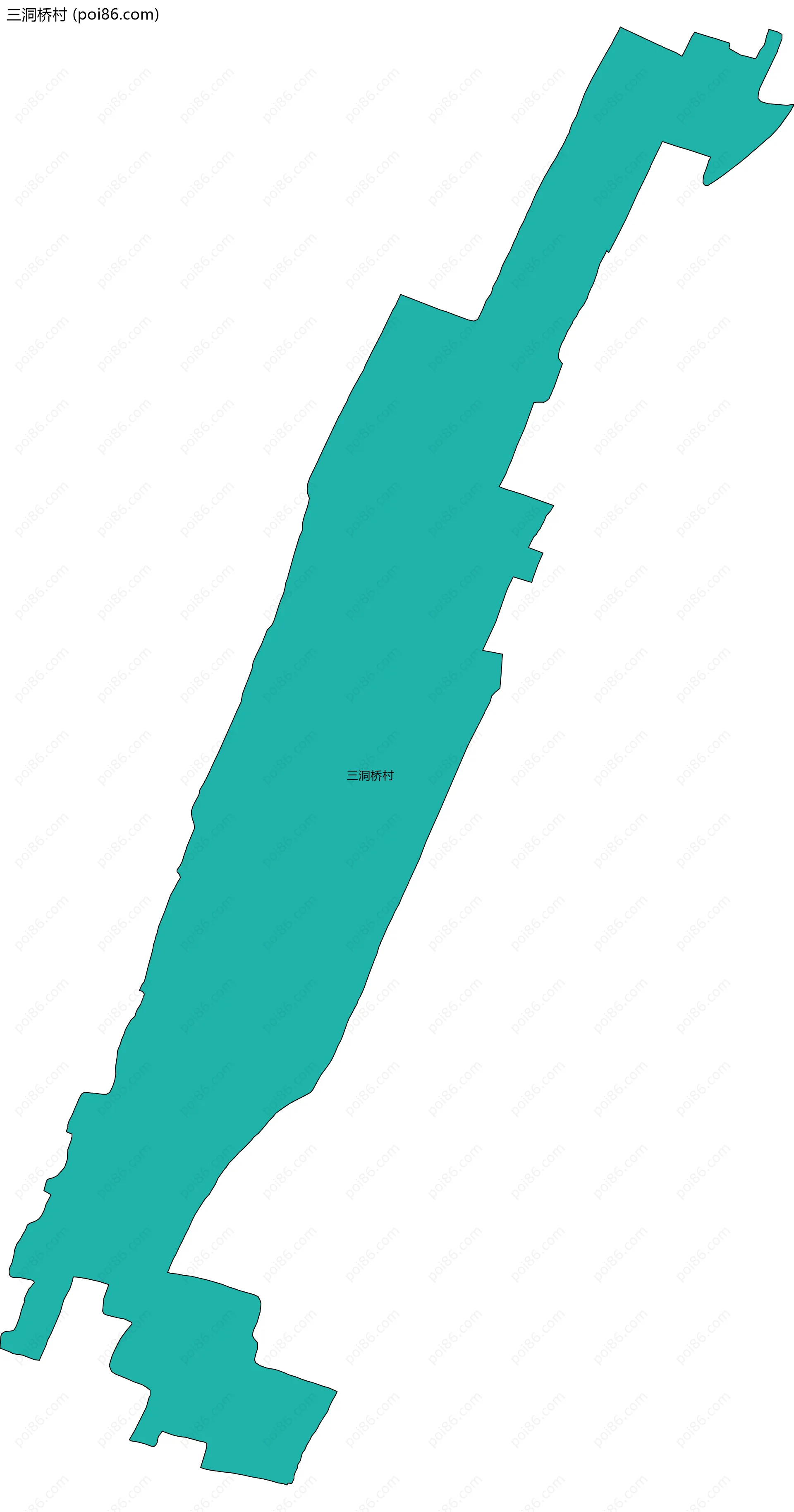 三洞桥村边界地图