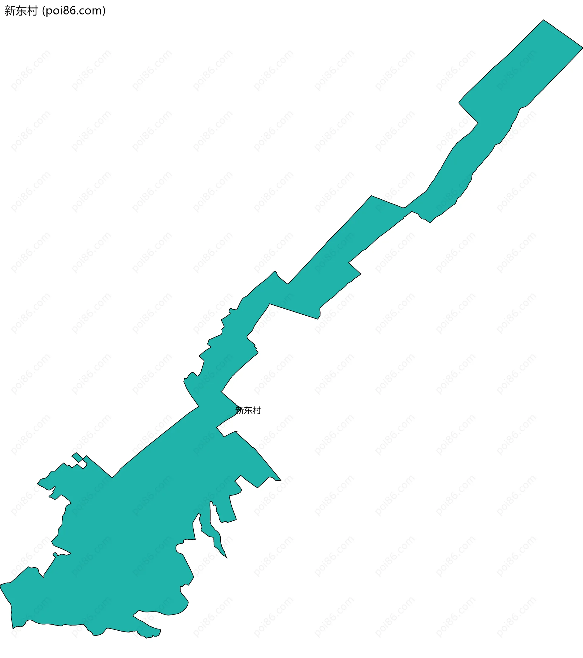 新东村边界地图