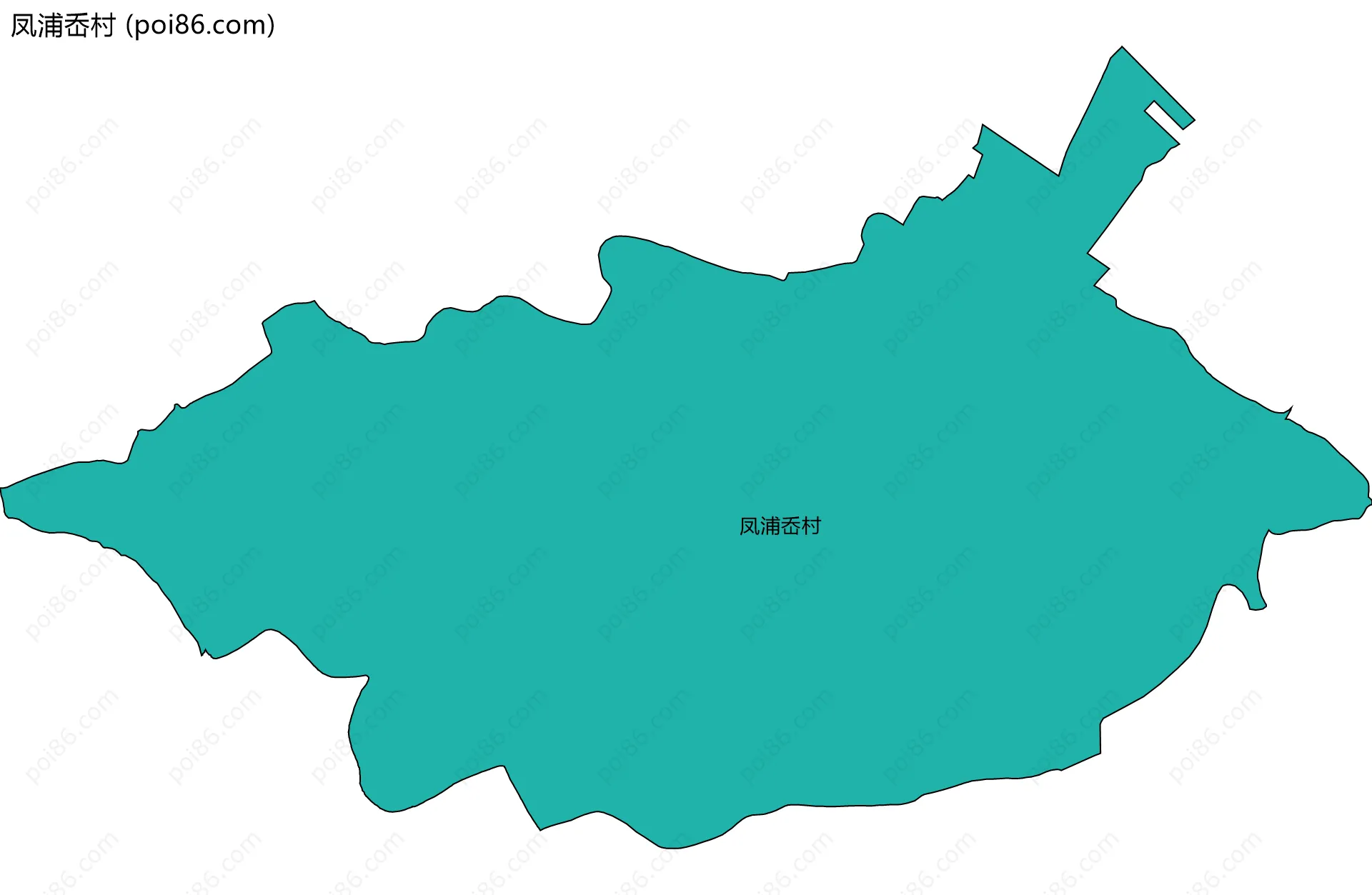 凤浦岙村边界地图