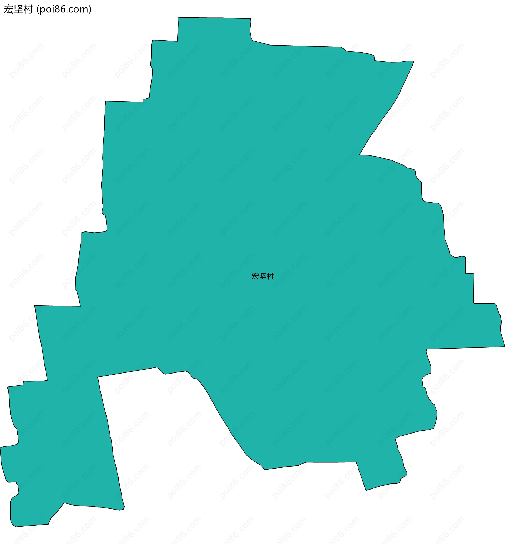 宏坚村边界地图
