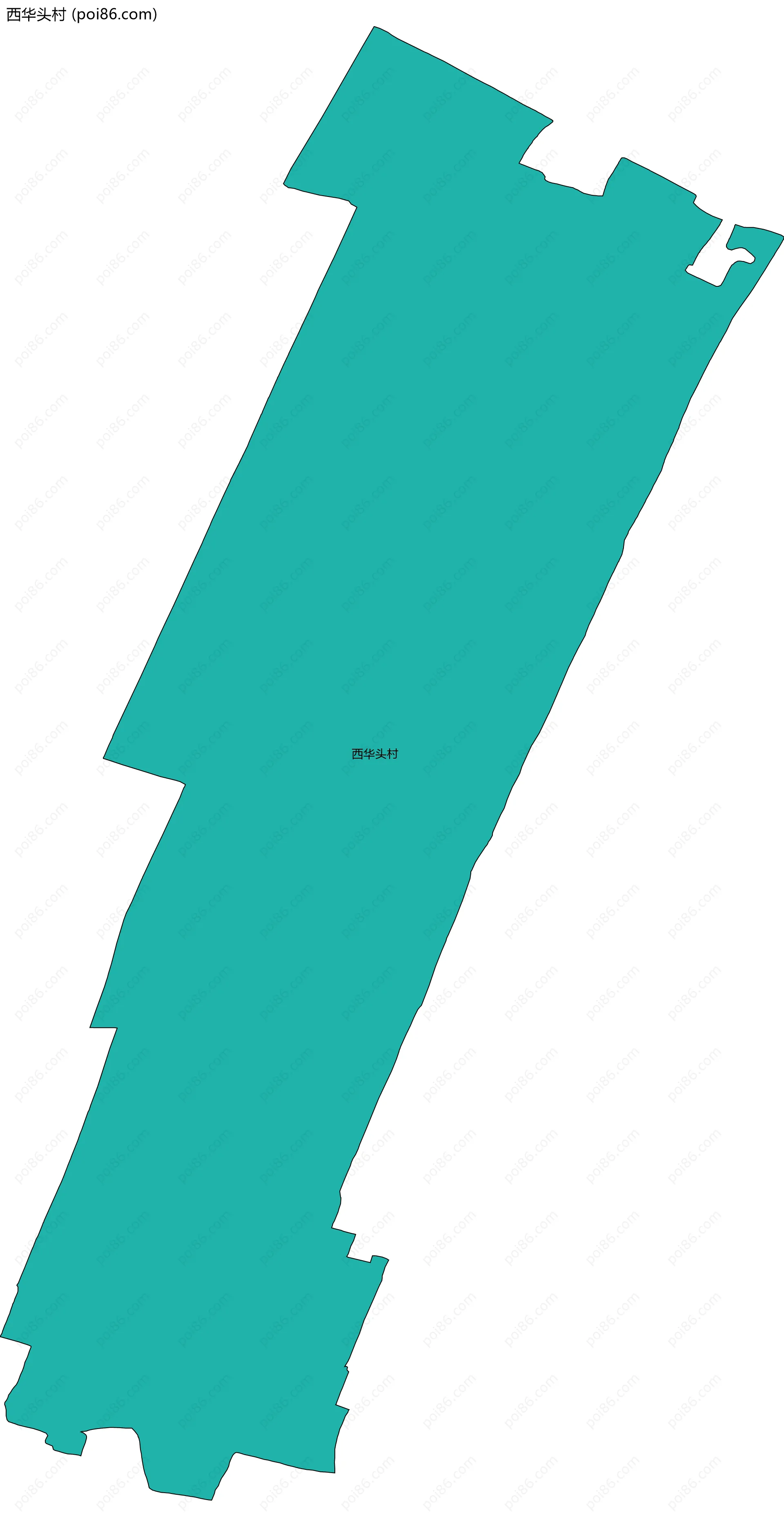 西华头村边界地图