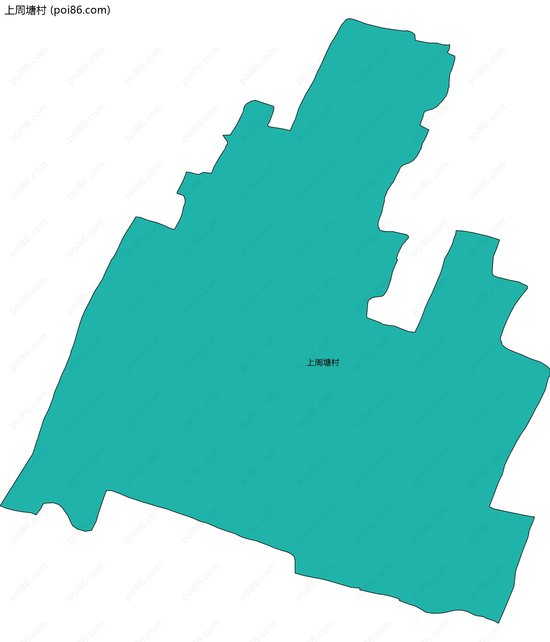 上周塘村边界地图