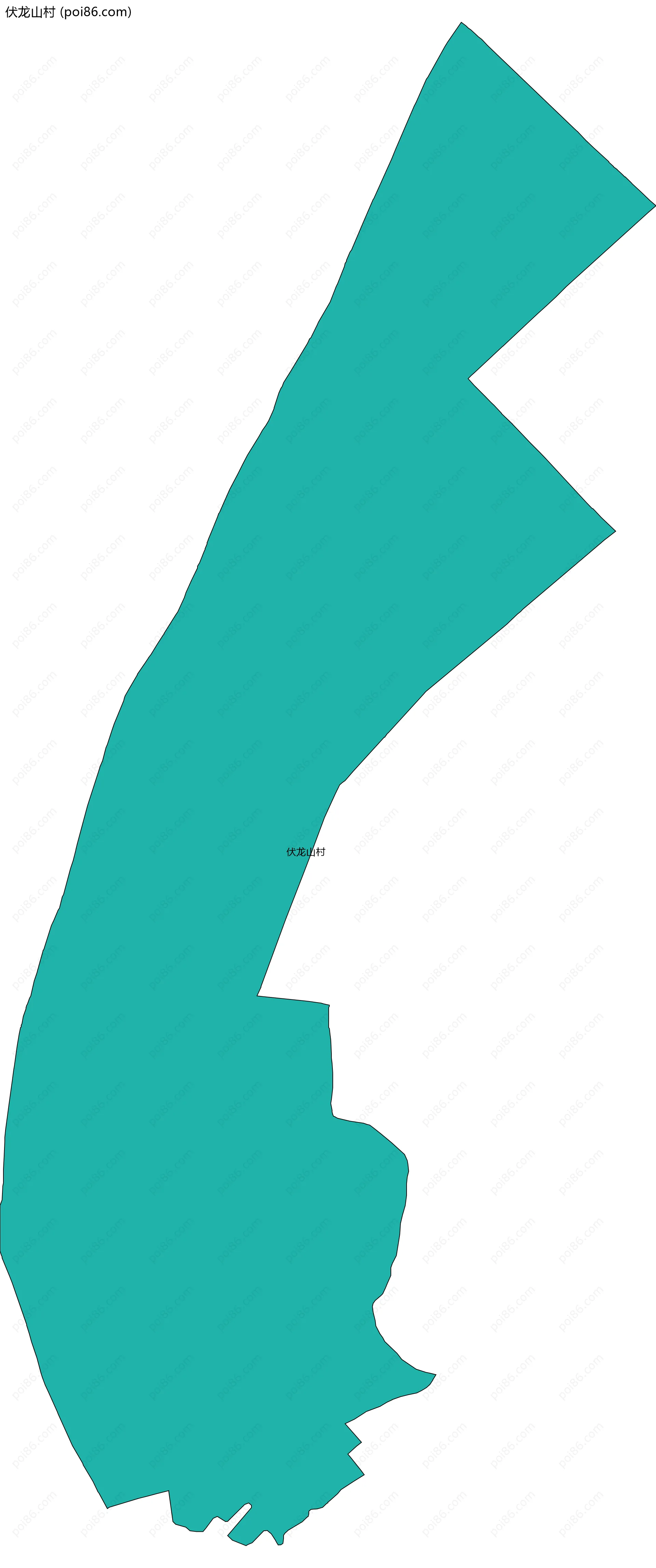 伏龙山村边界地图