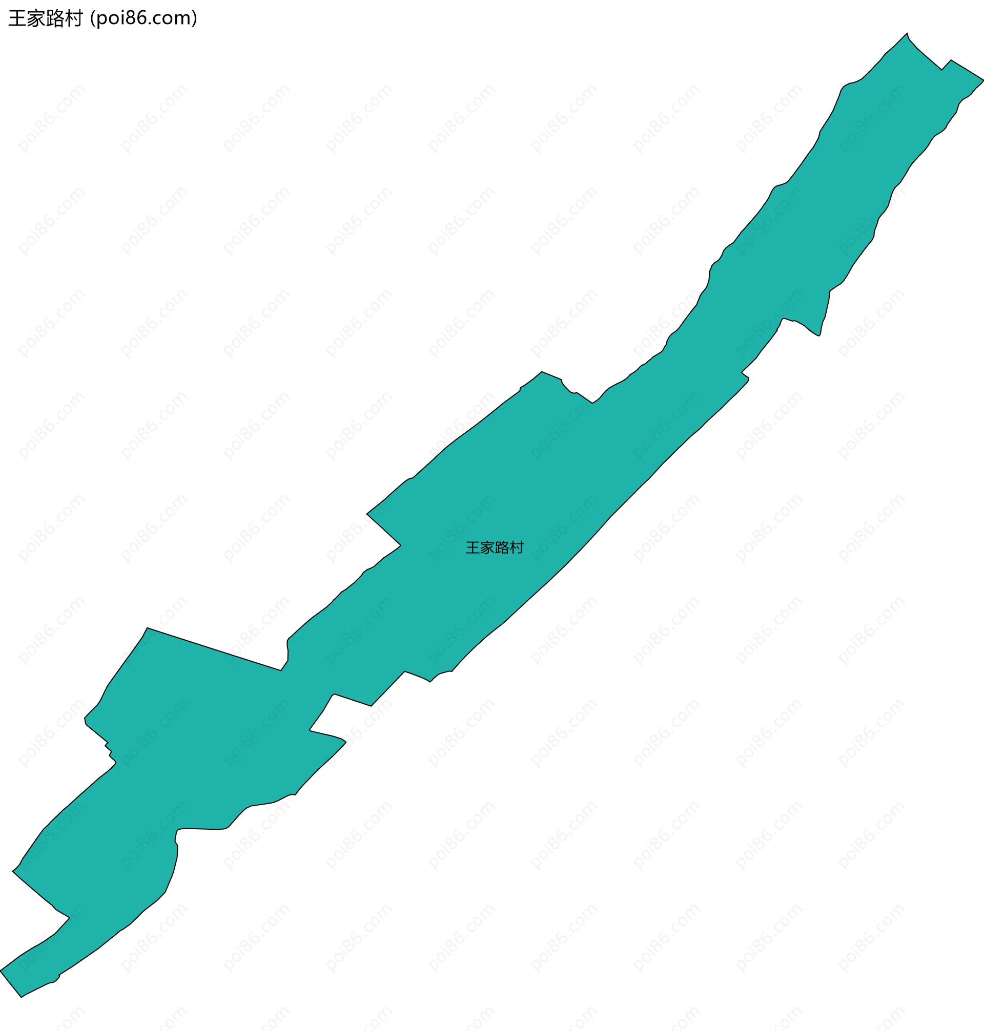 王家路村边界地图