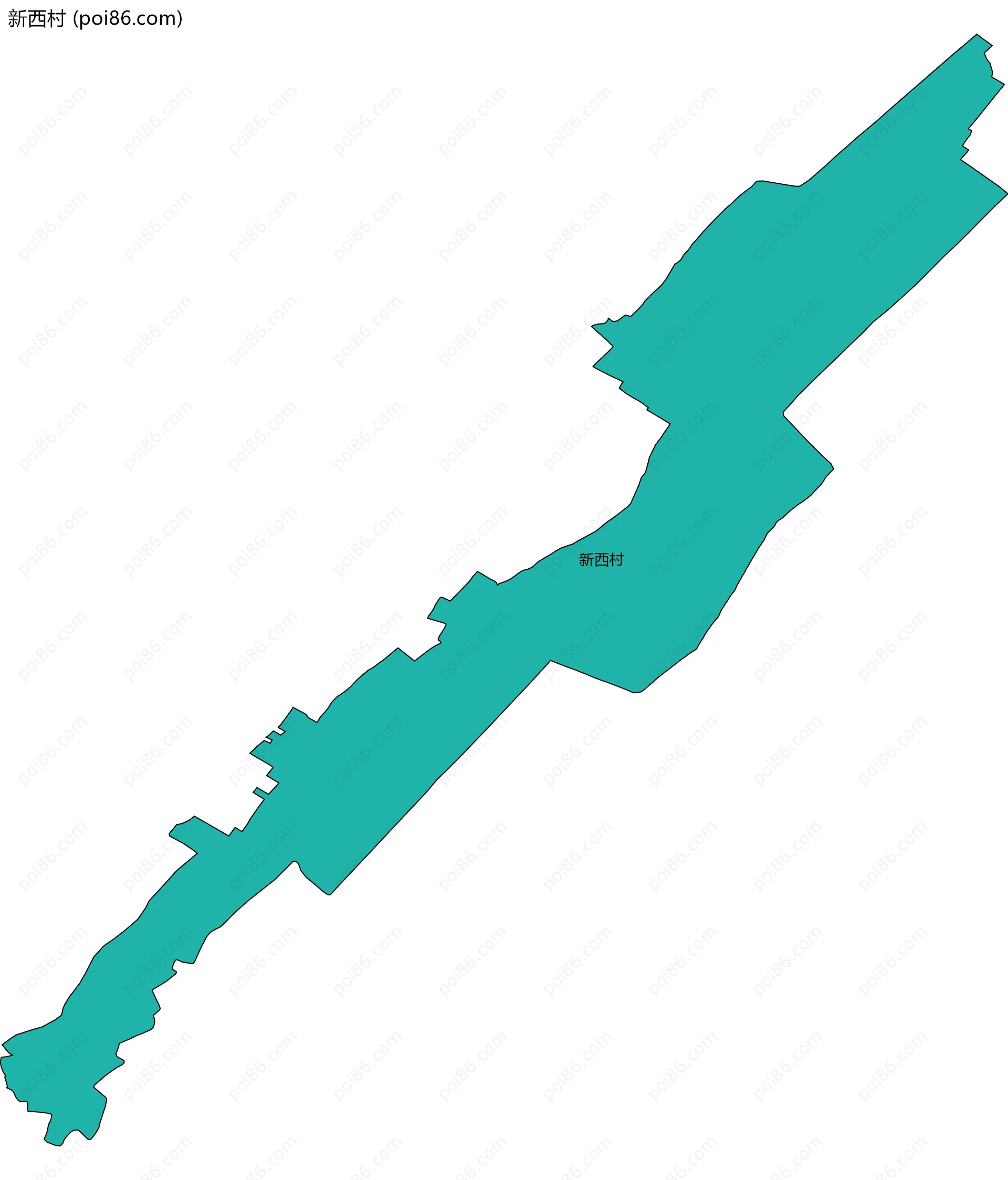 新西村边界地图