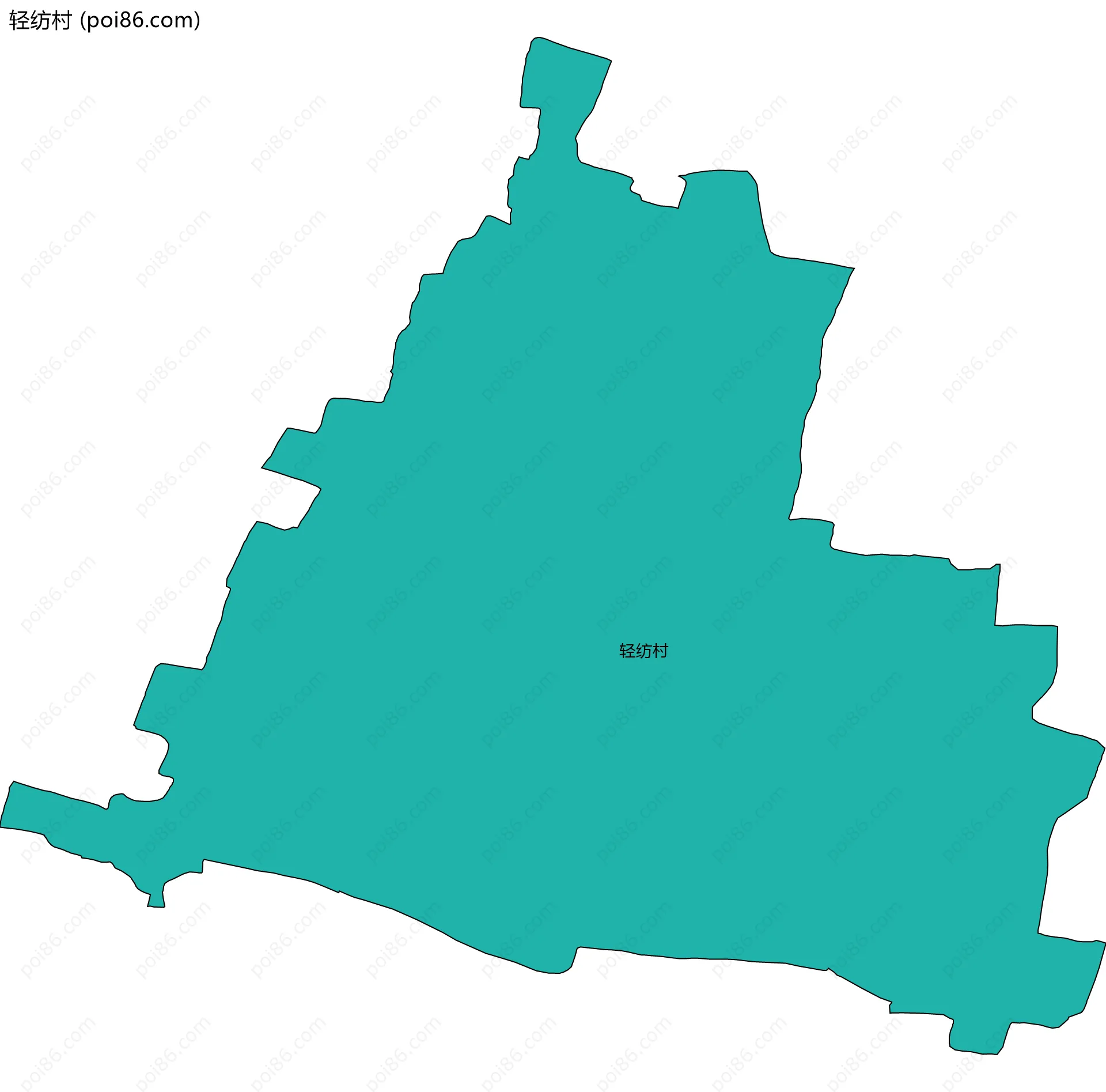 轻纺村边界地图