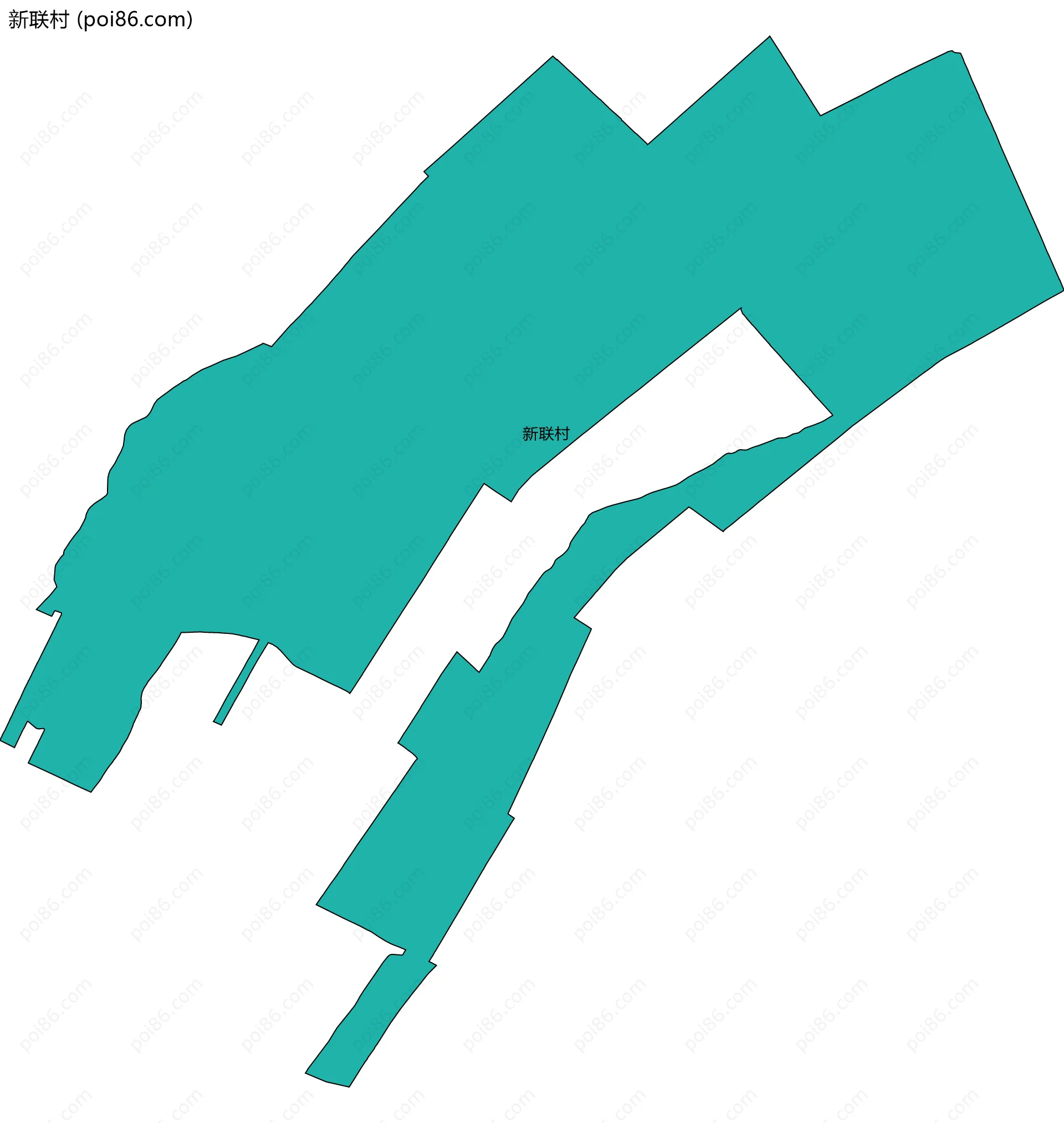 新联村边界地图