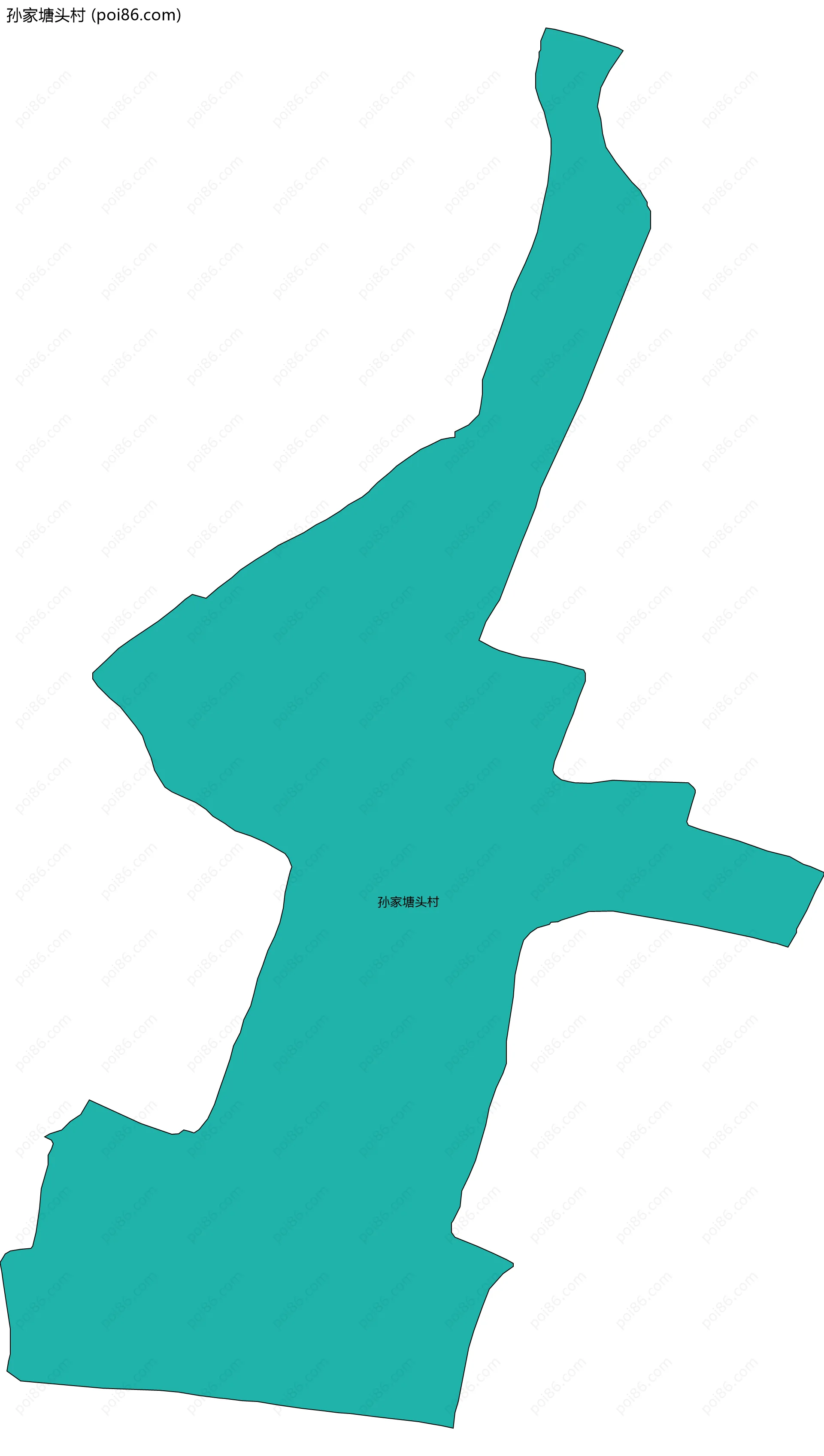 孙家塘头村边界地图
