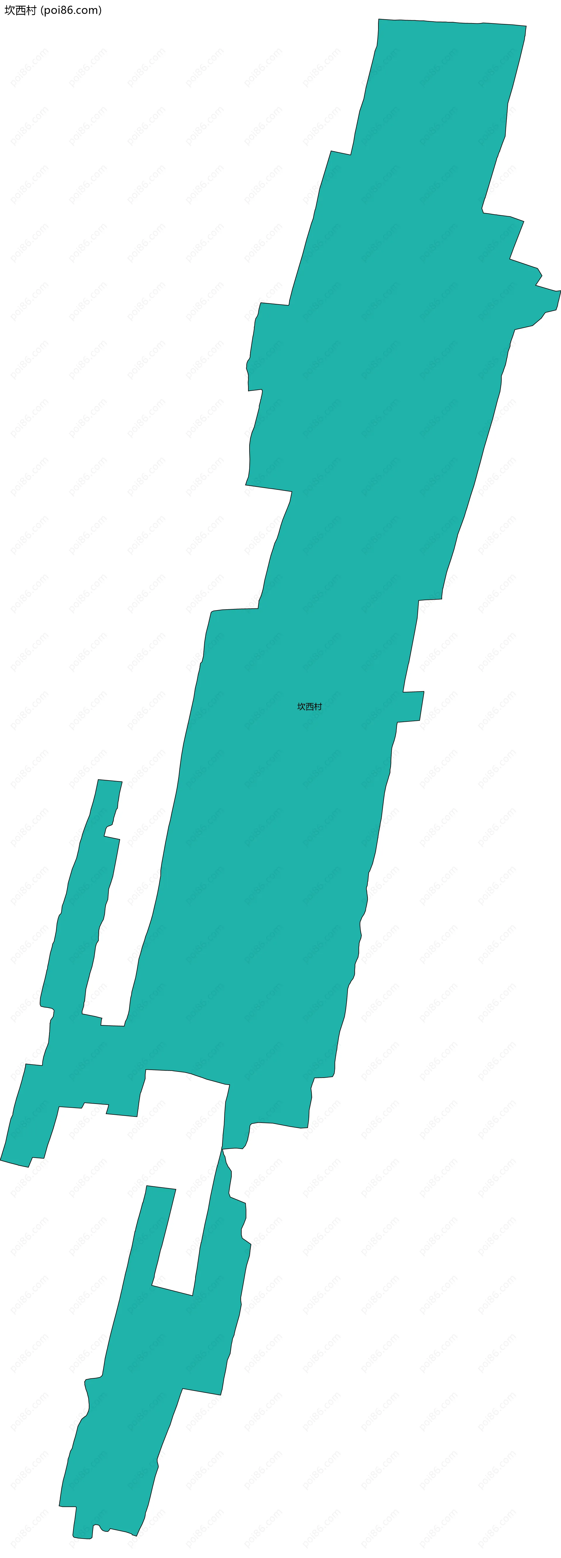 坎西村边界地图