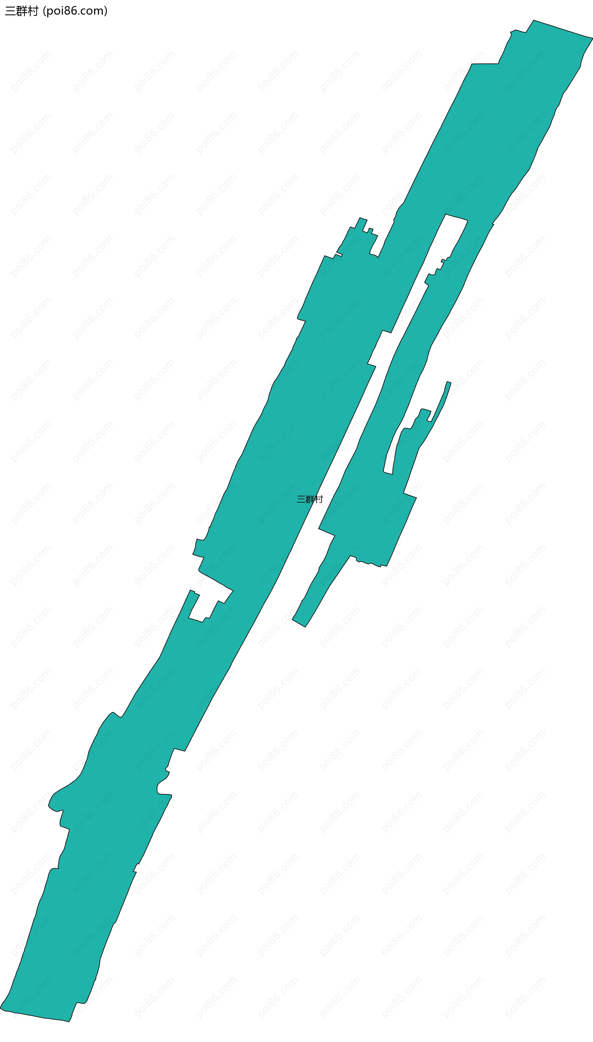 三群村边界地图