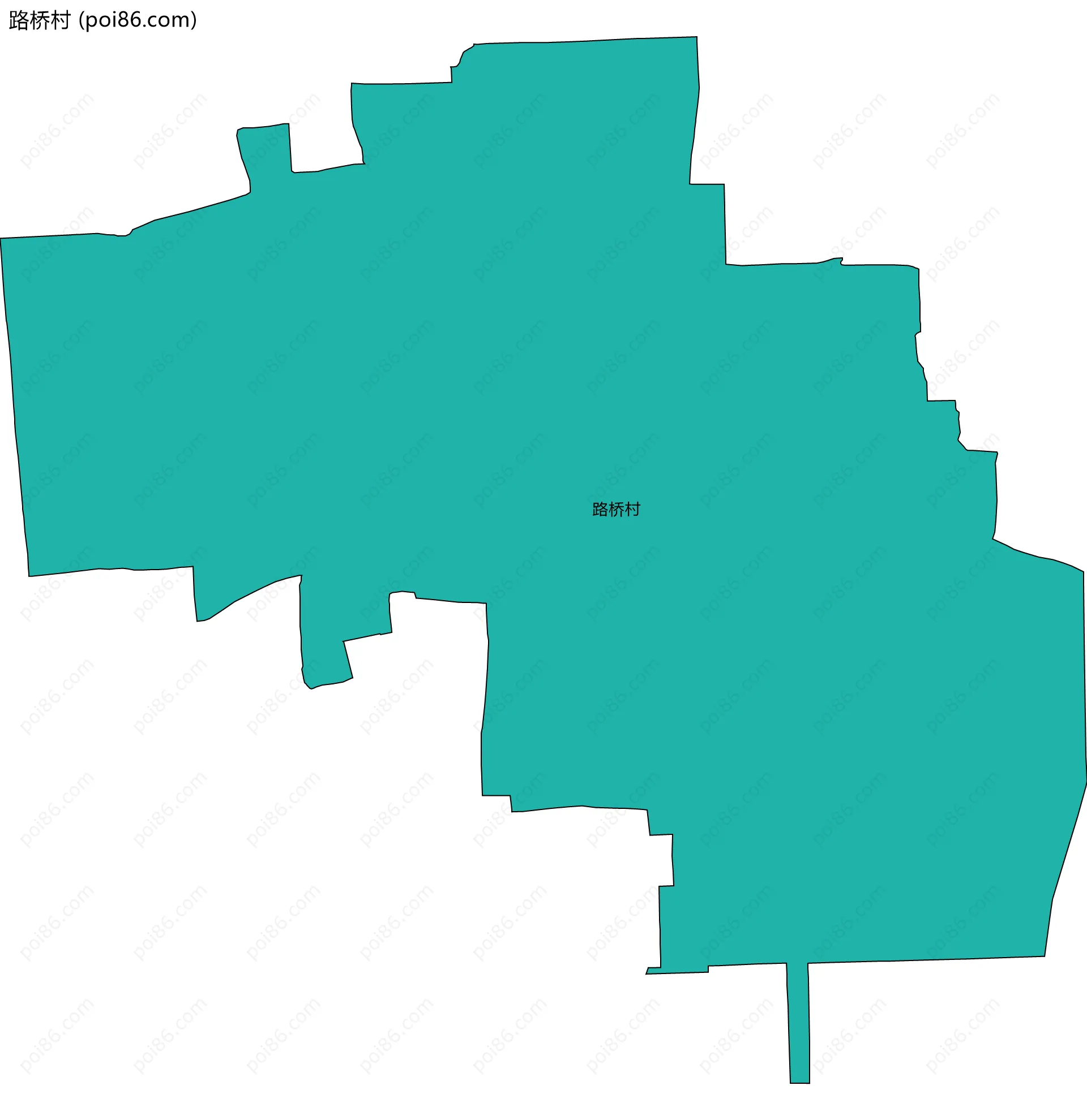 路桥村边界地图