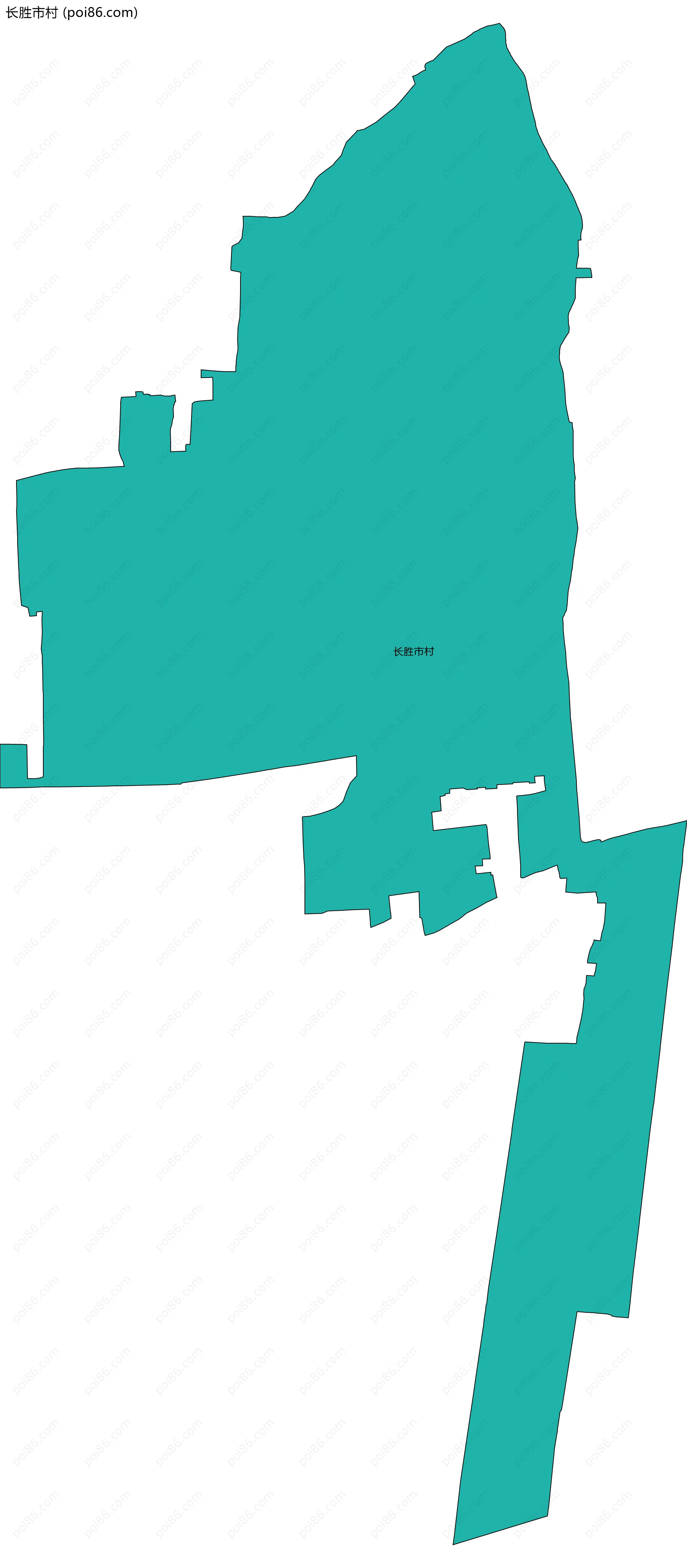 长胜市村边界地图