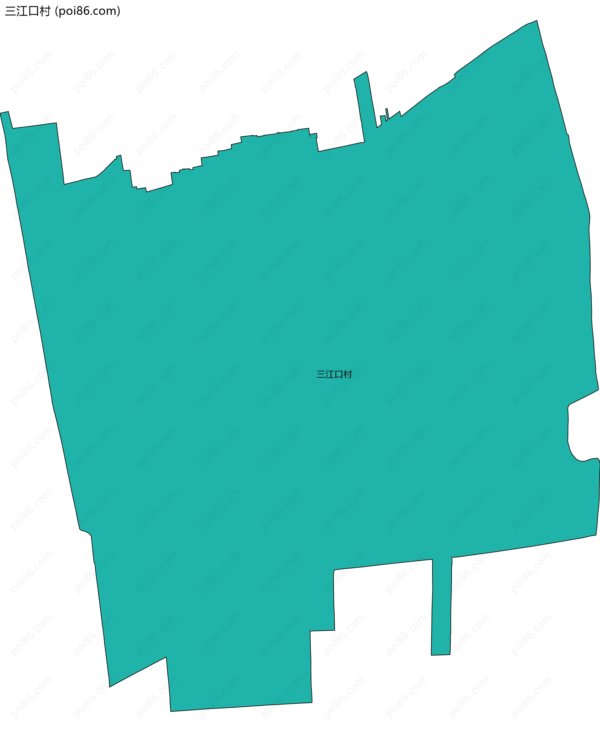 三江口村边界地图