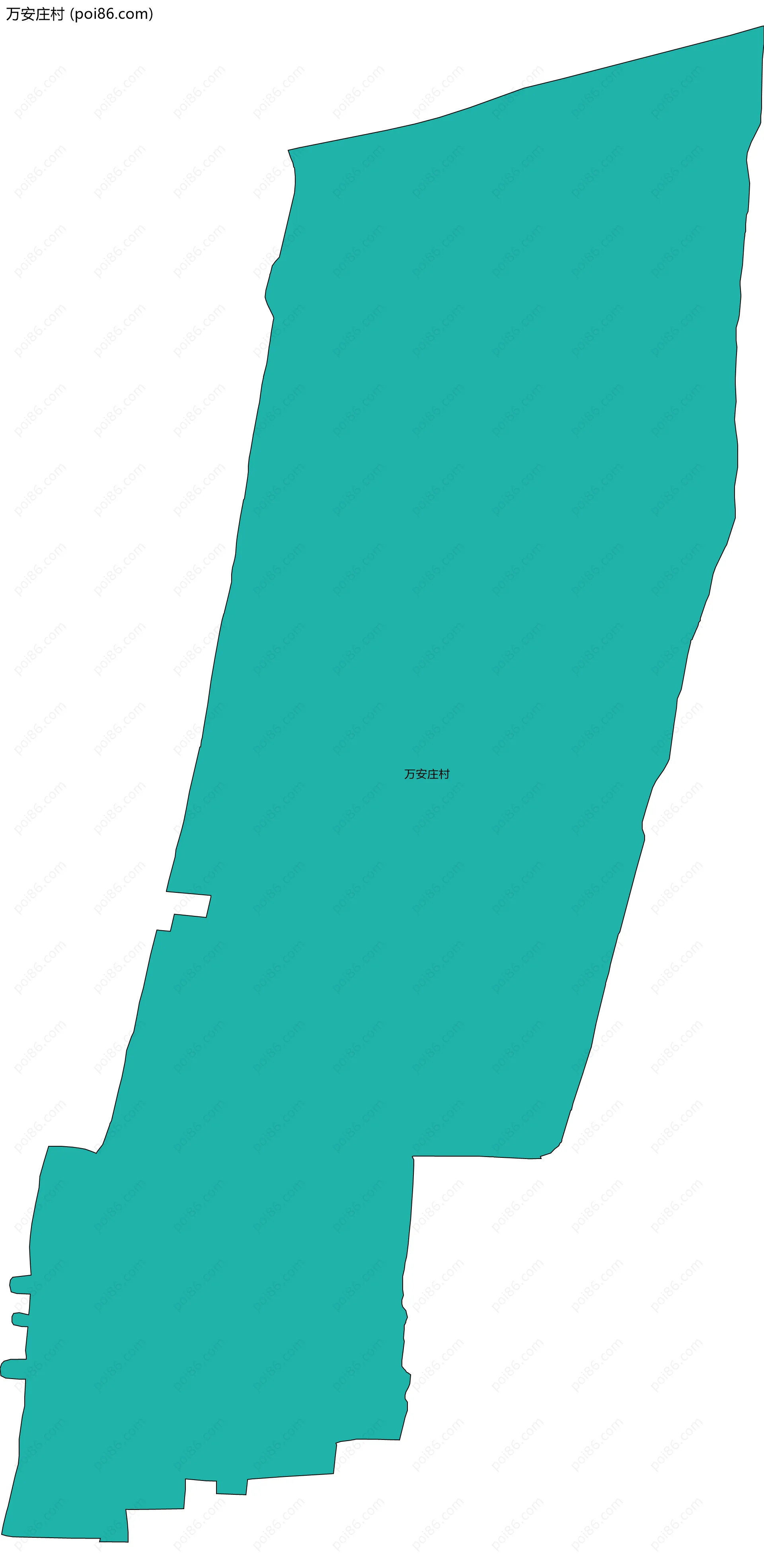 万安庄村边界地图