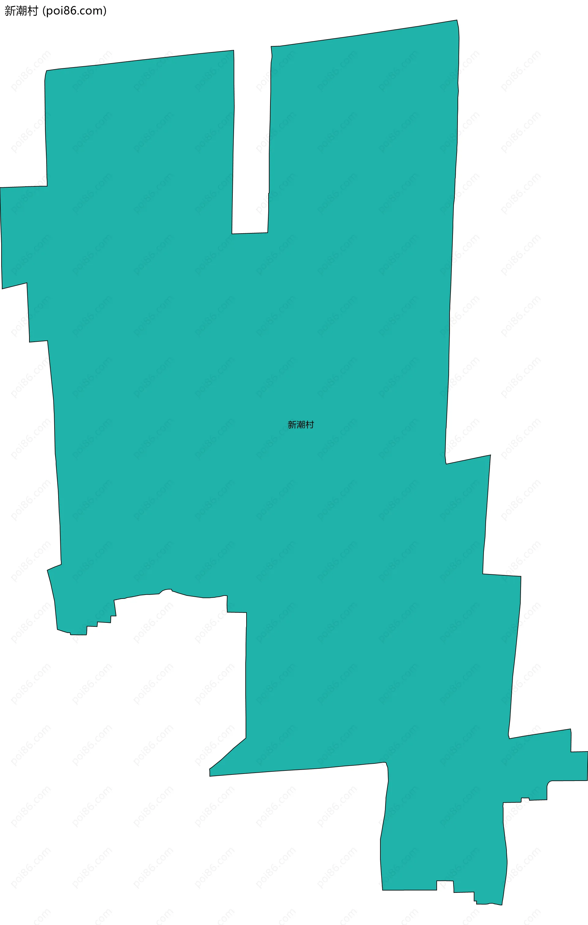 新潮村边界地图