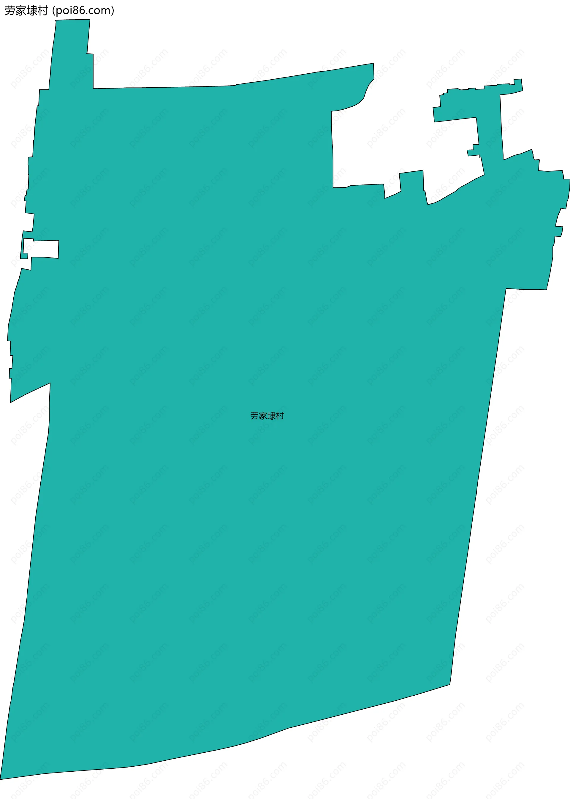劳家埭村边界地图