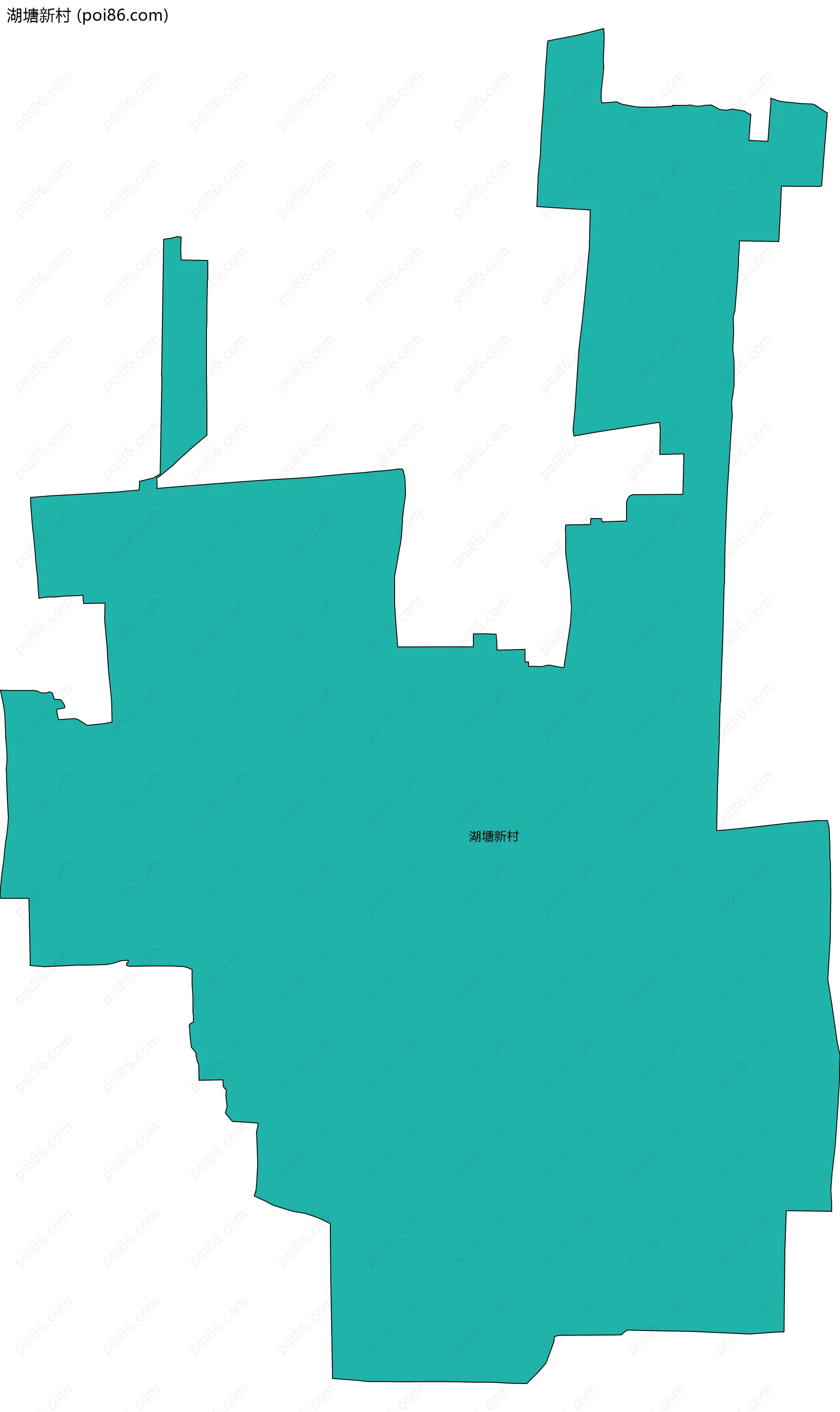 湖塘新村边界地图