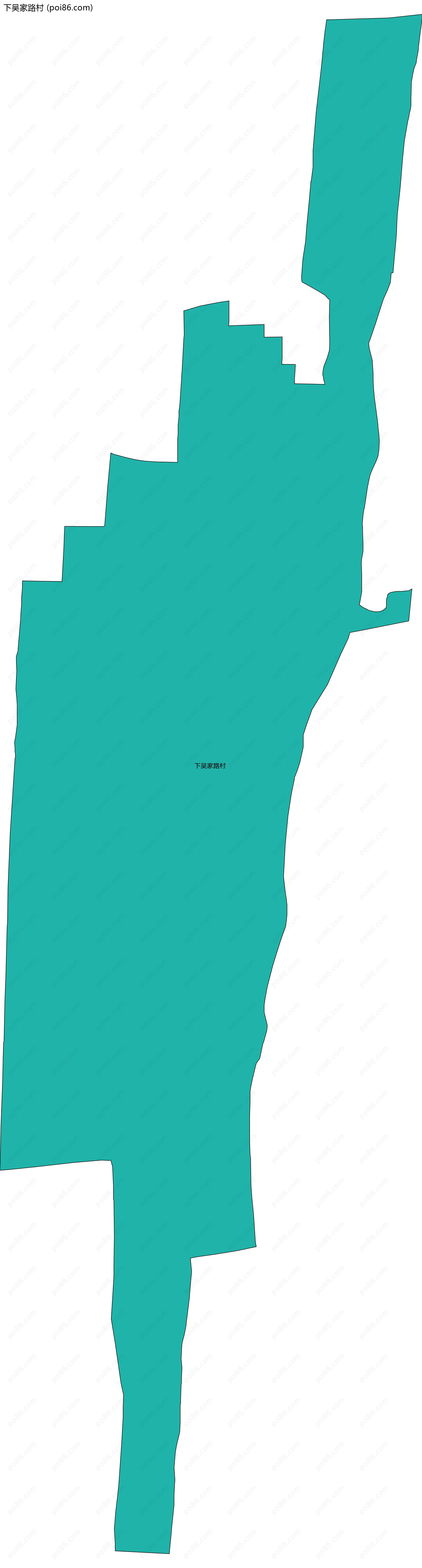 下吴家路村边界地图