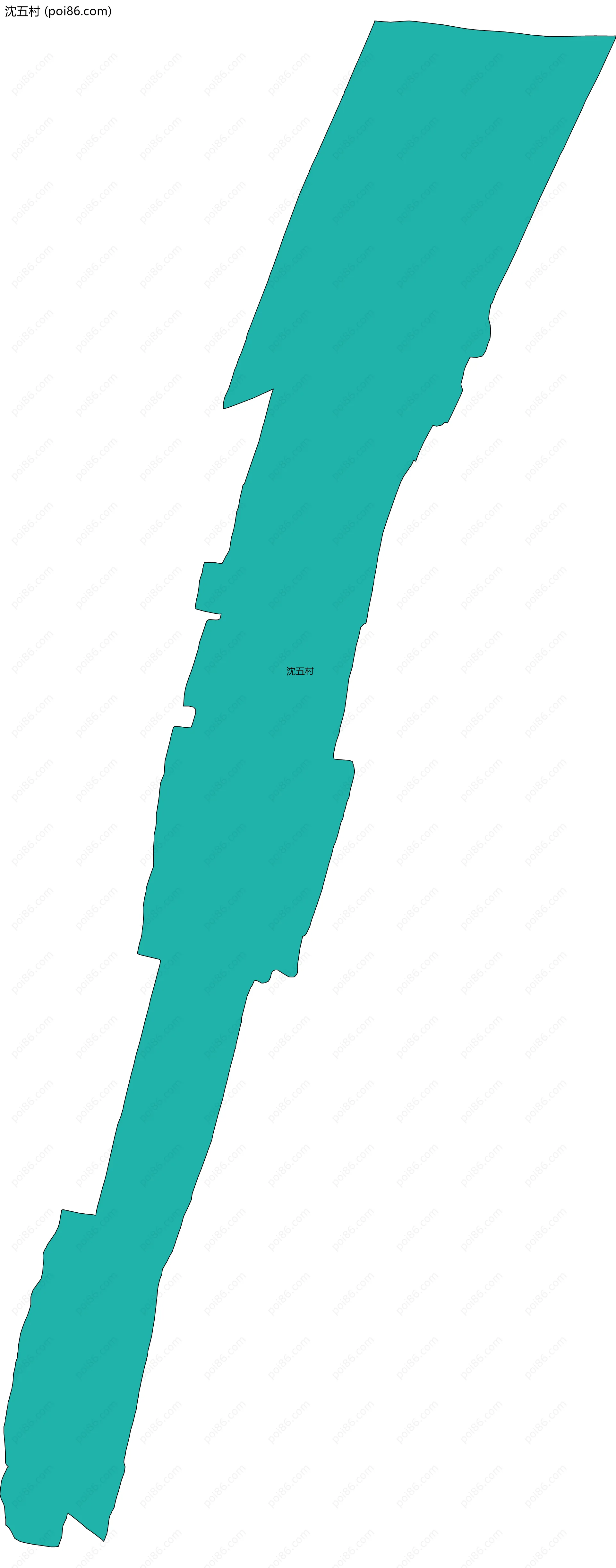 沈五村边界地图