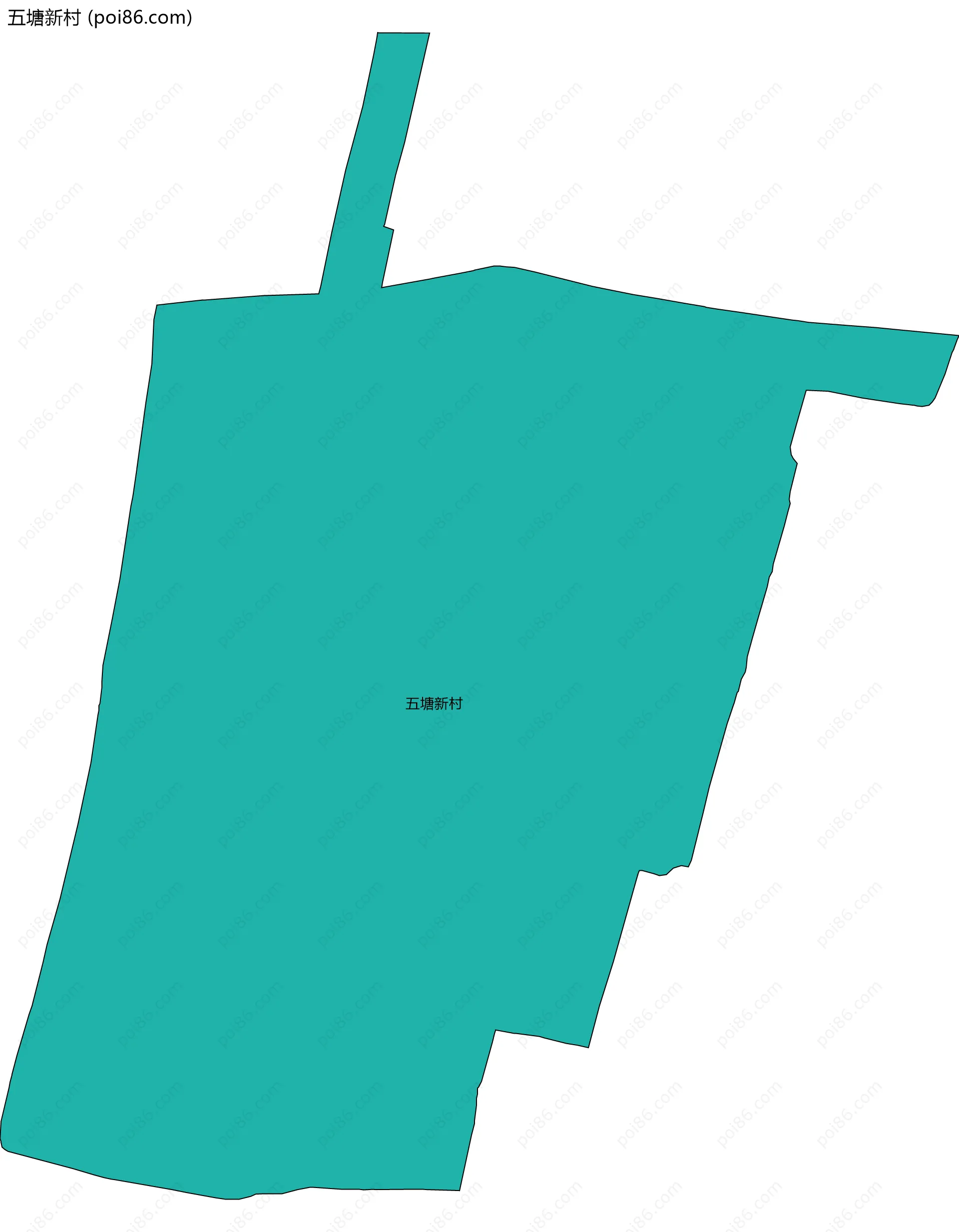 五塘新村边界地图