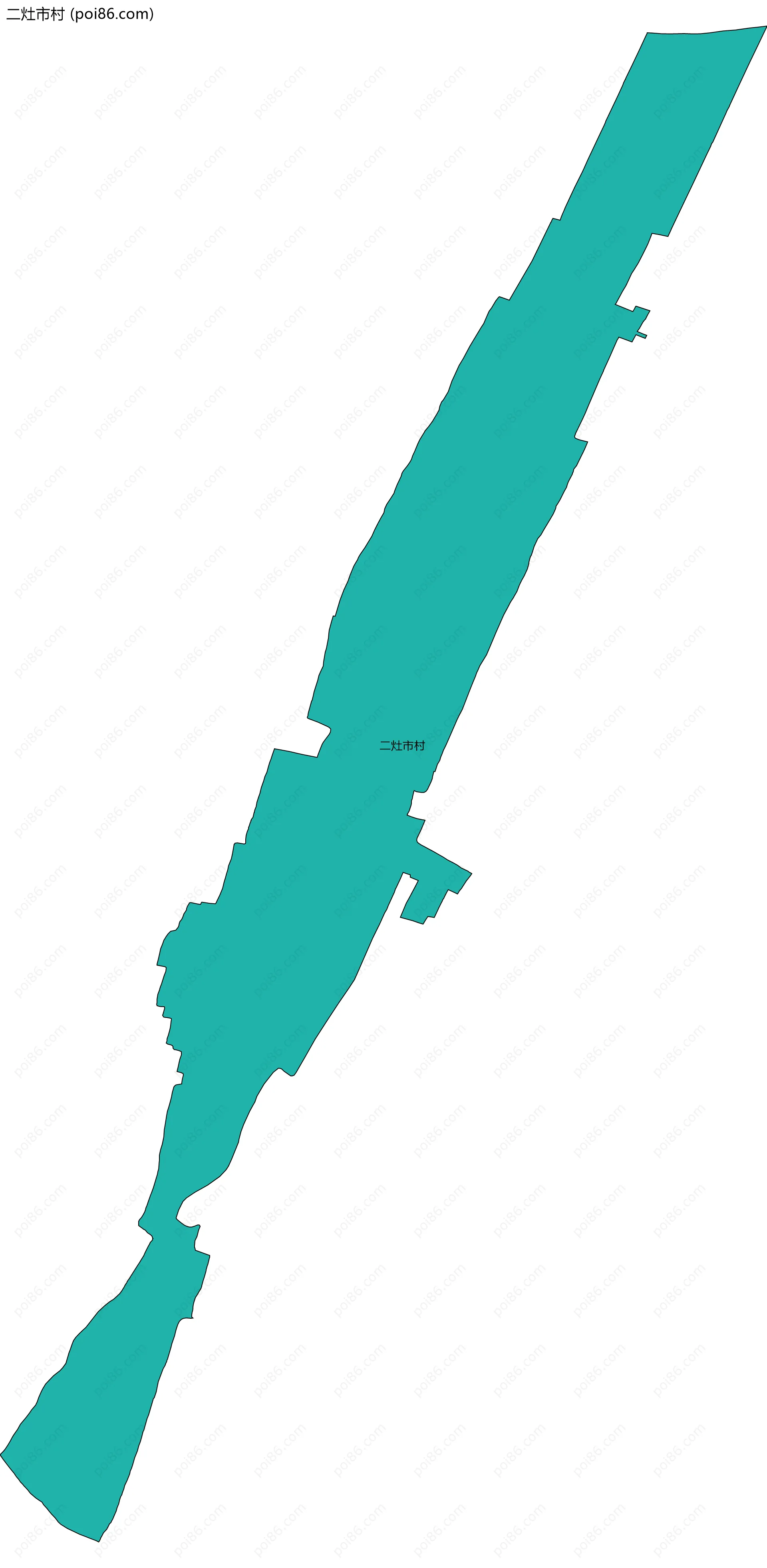 二灶市村边界地图