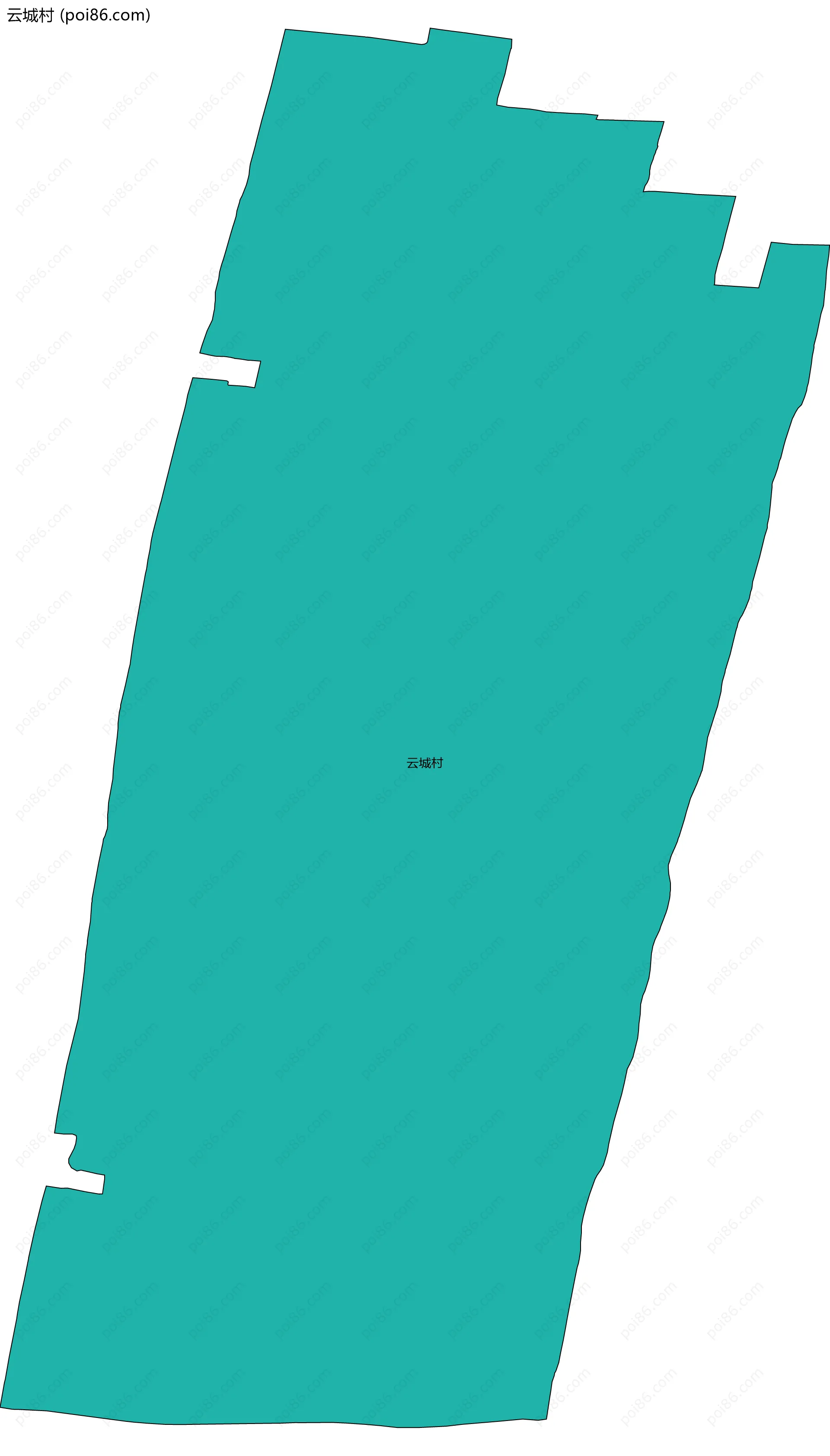 云城村边界地图