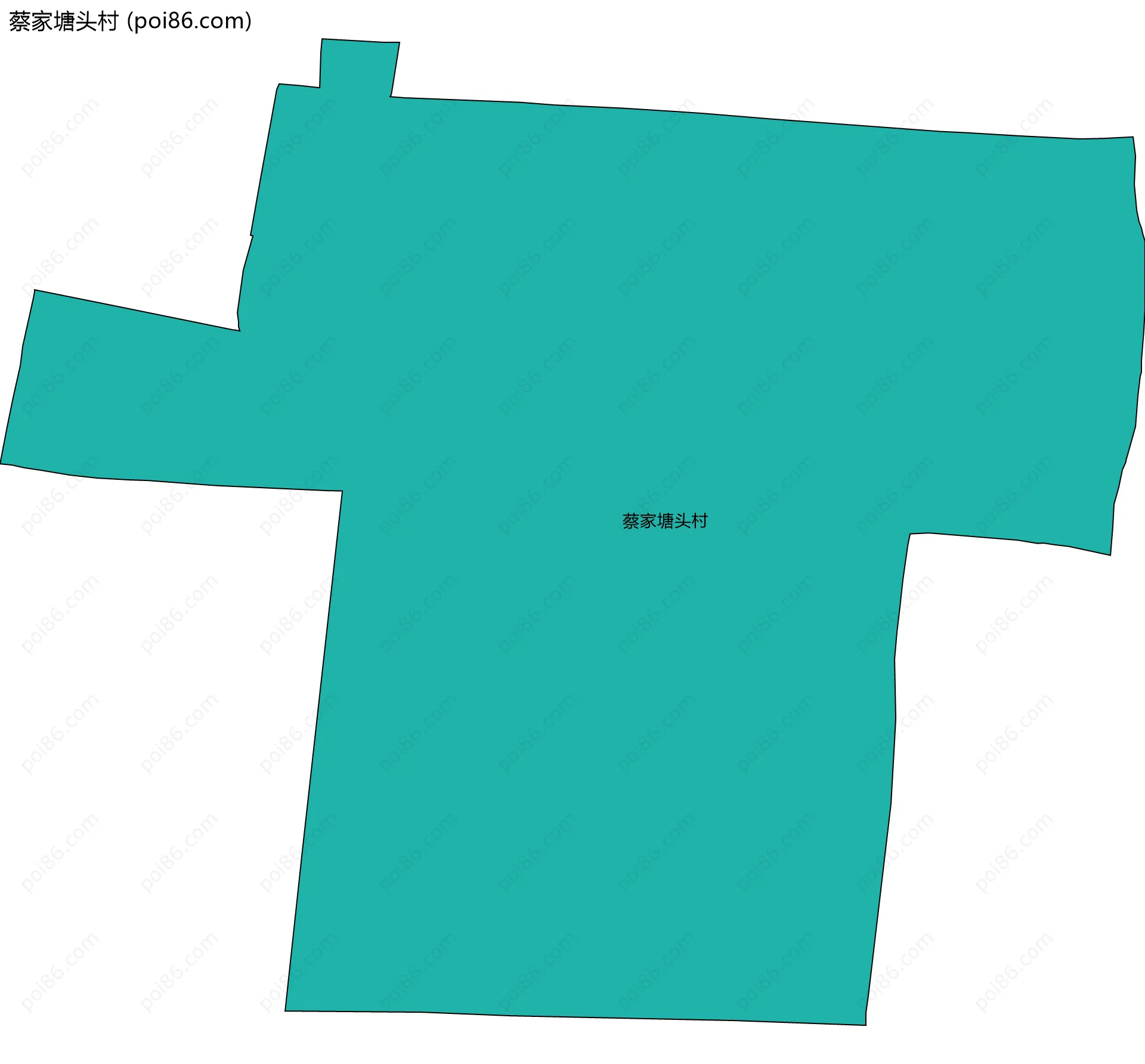 蔡家塘头村边界地图