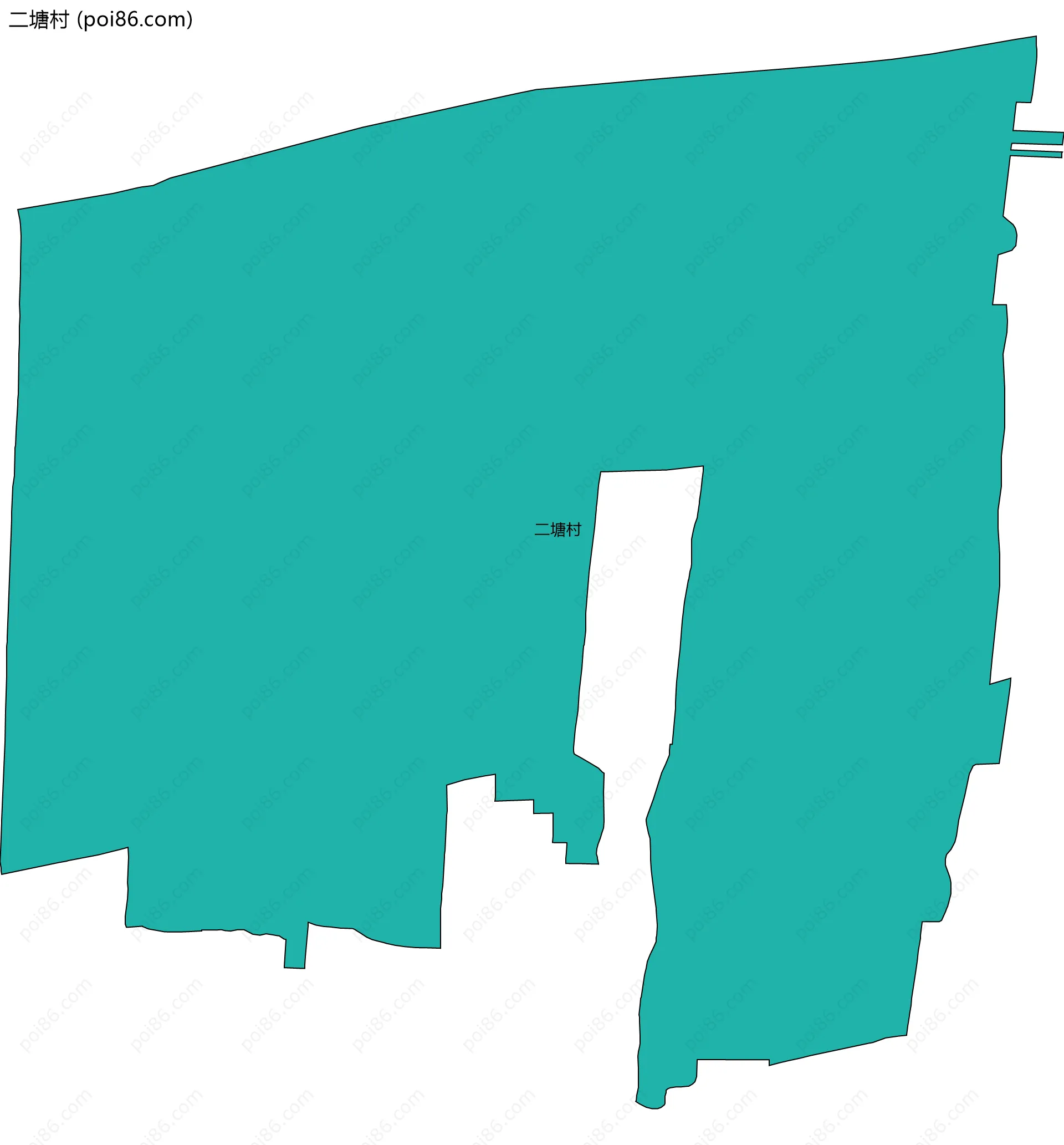 二塘村边界地图