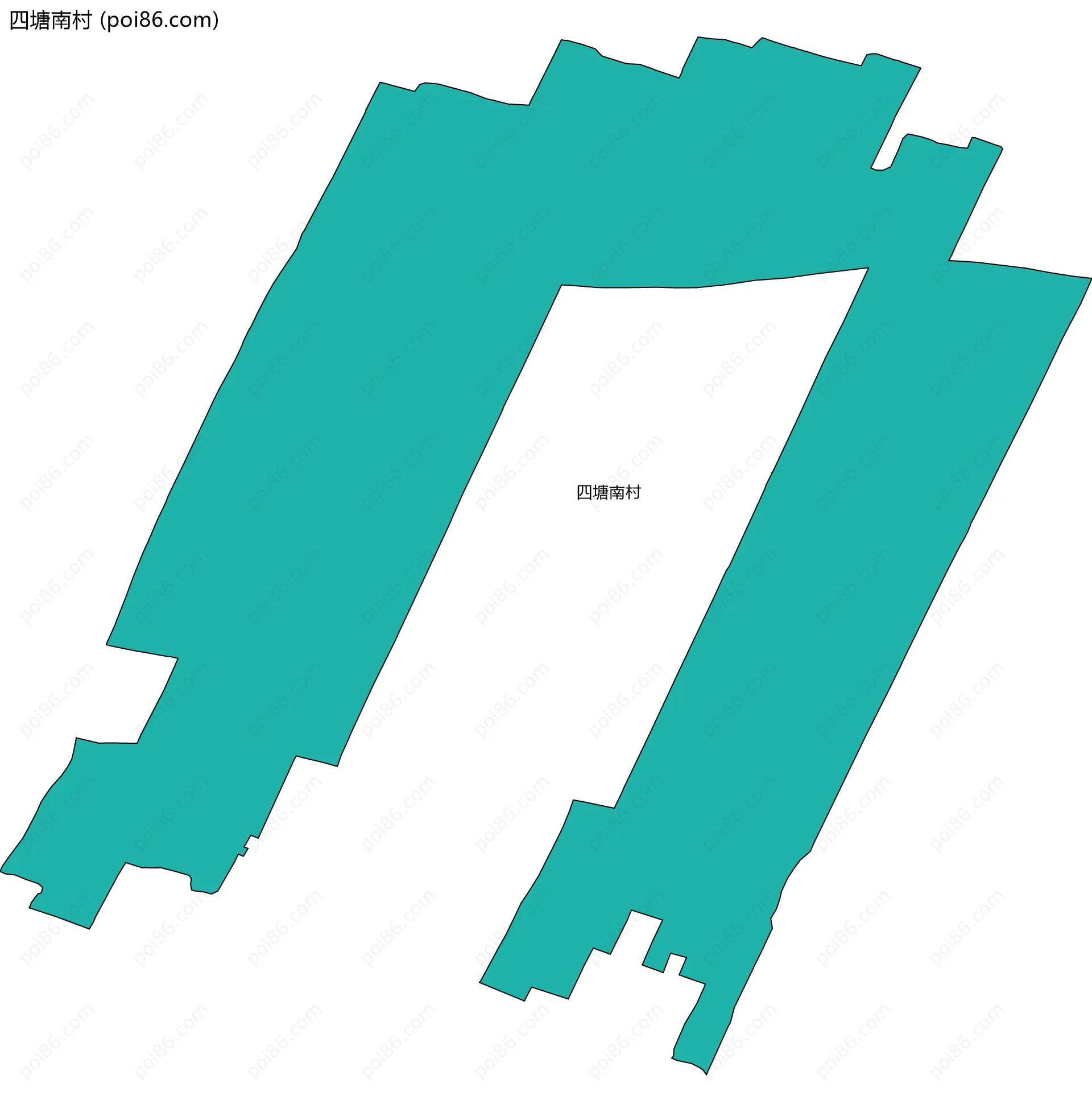 四塘南村边界地图
