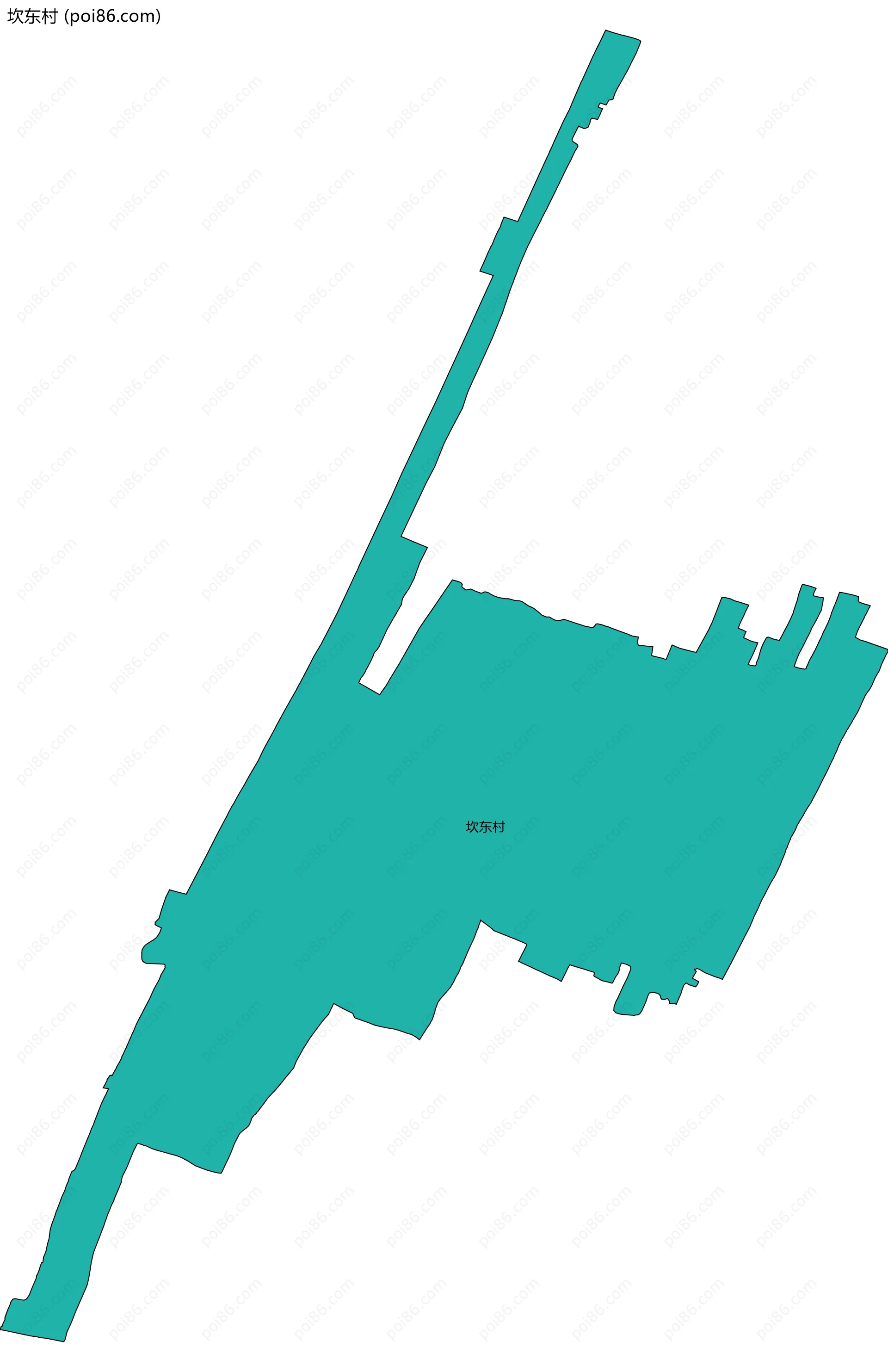 坎东村边界地图