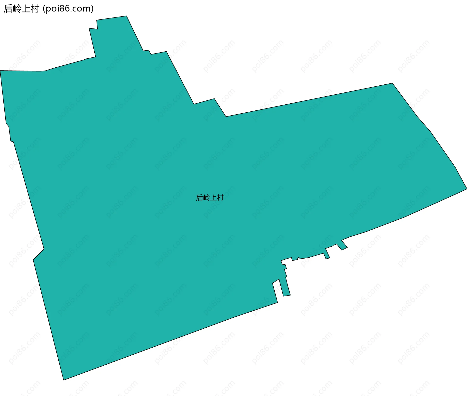 后岭上村边界地图