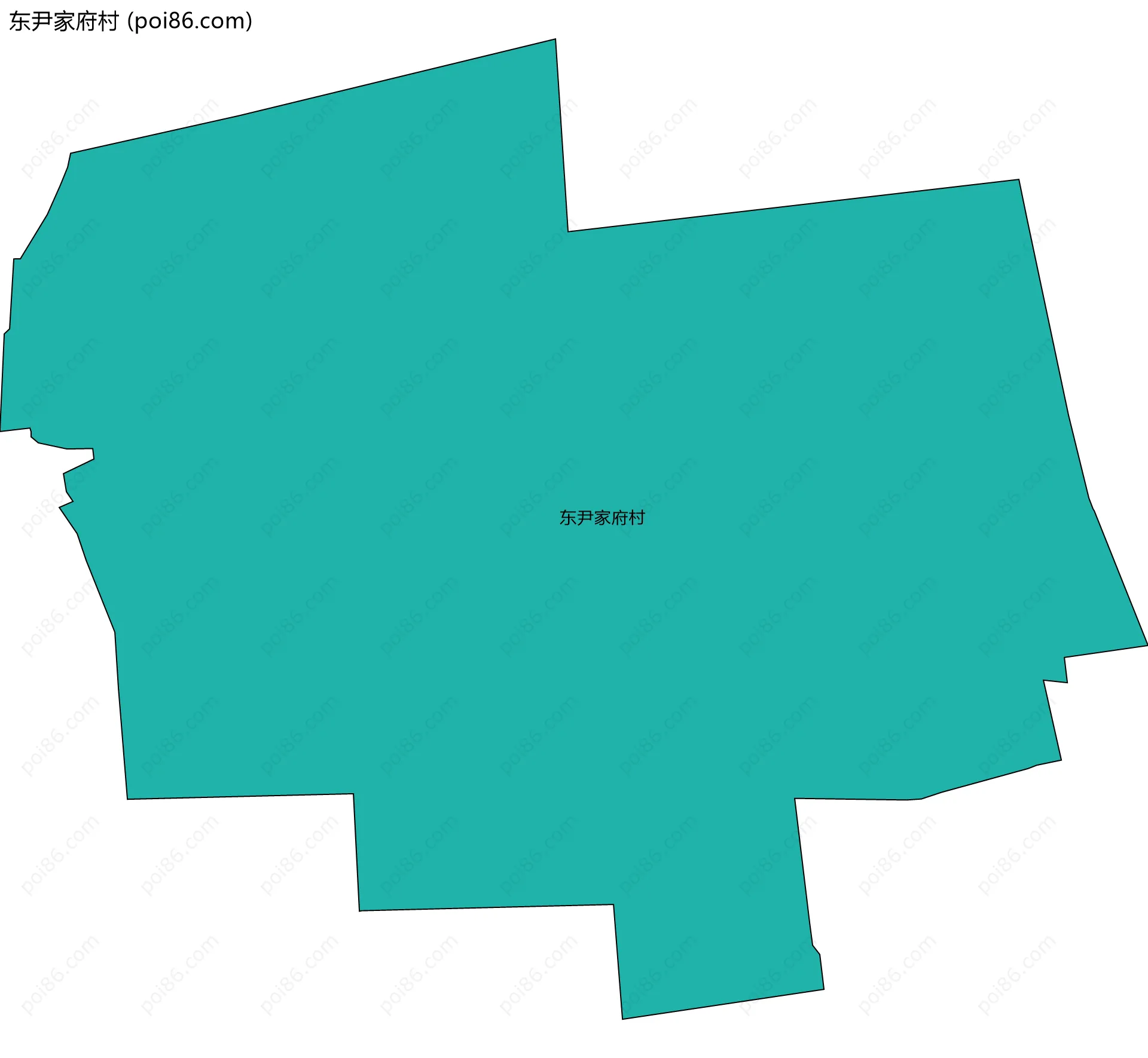 东尹家府村边界地图