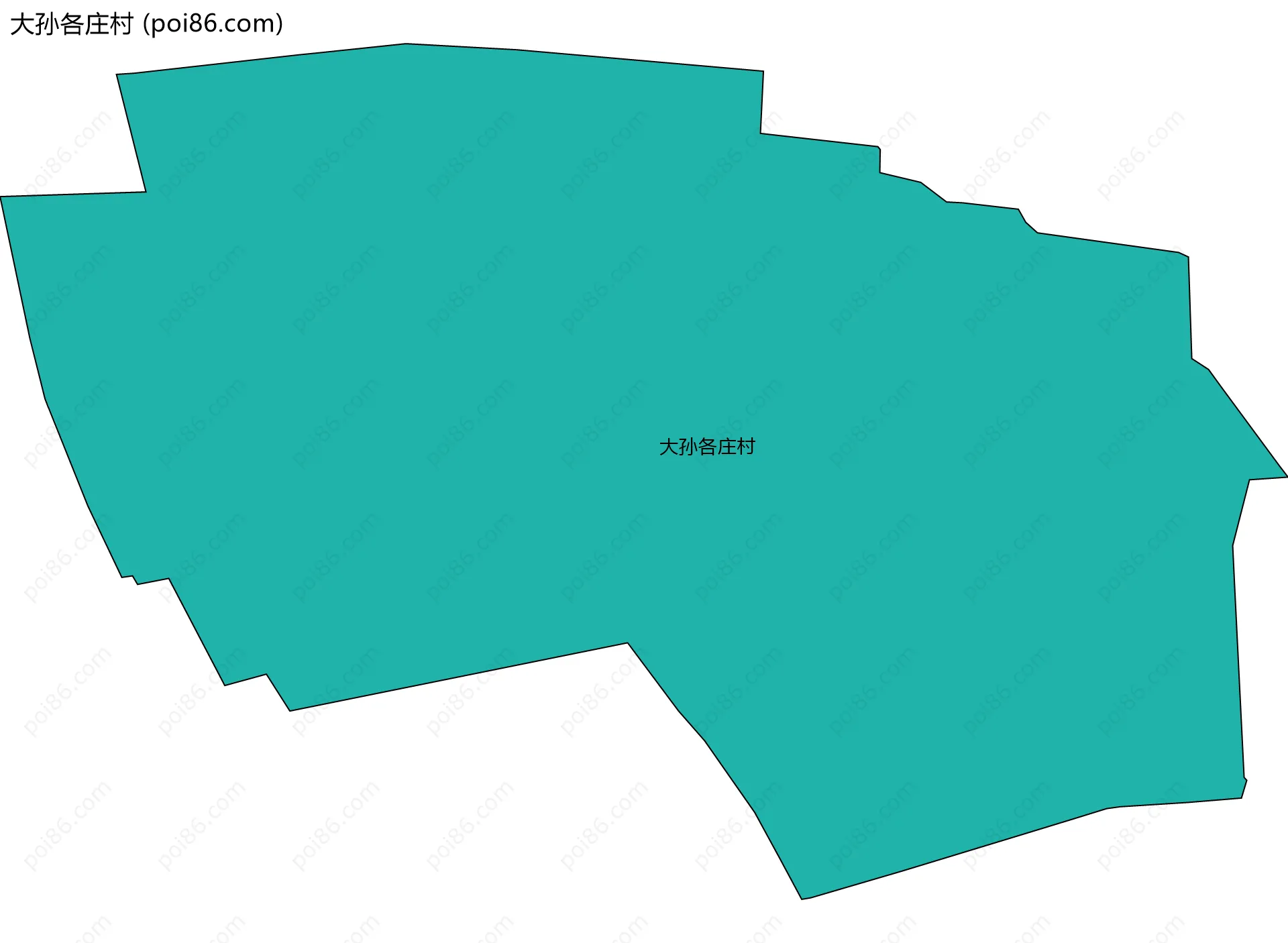 大孙各庄村边界地图