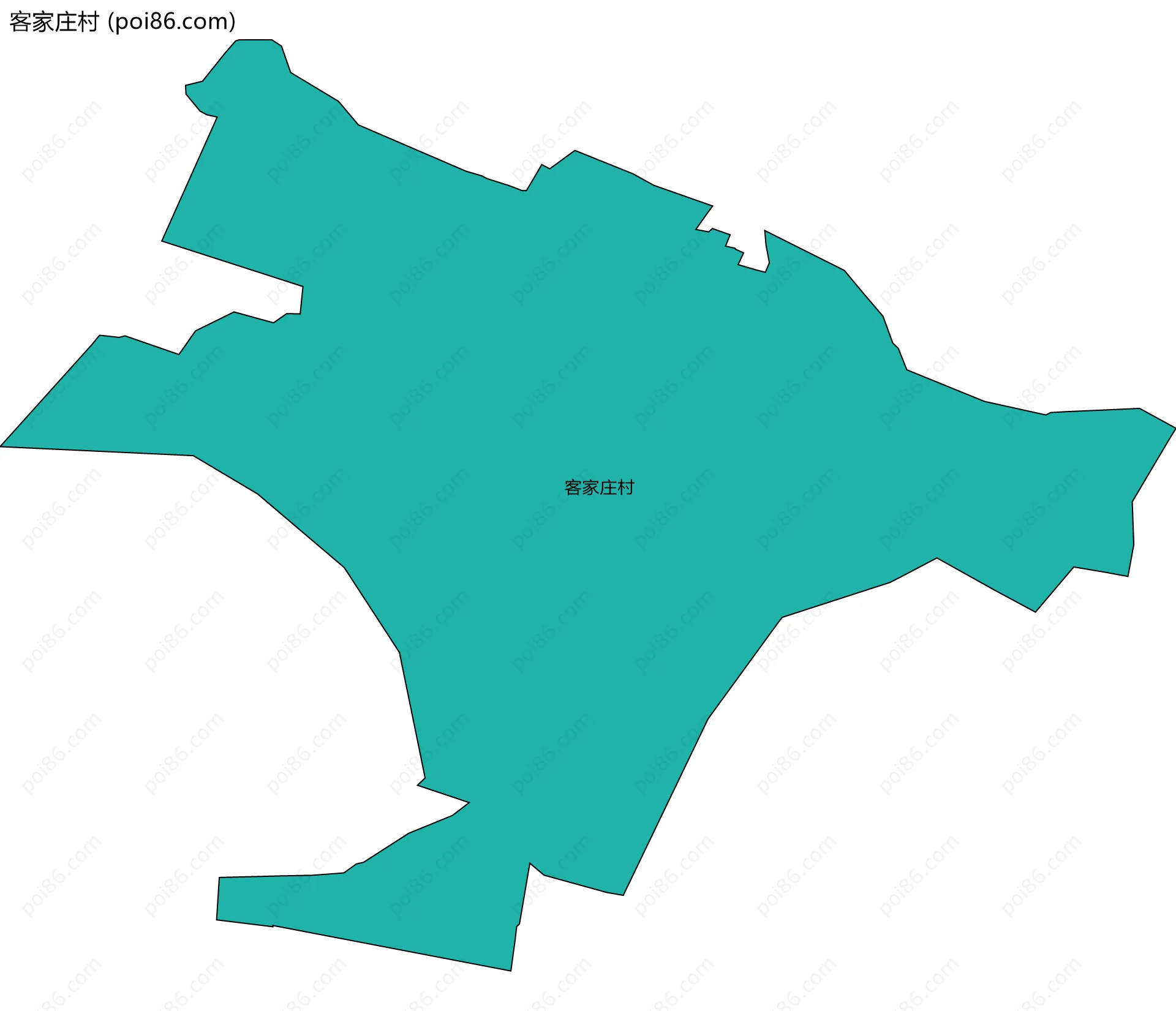 客家庄村边界地图