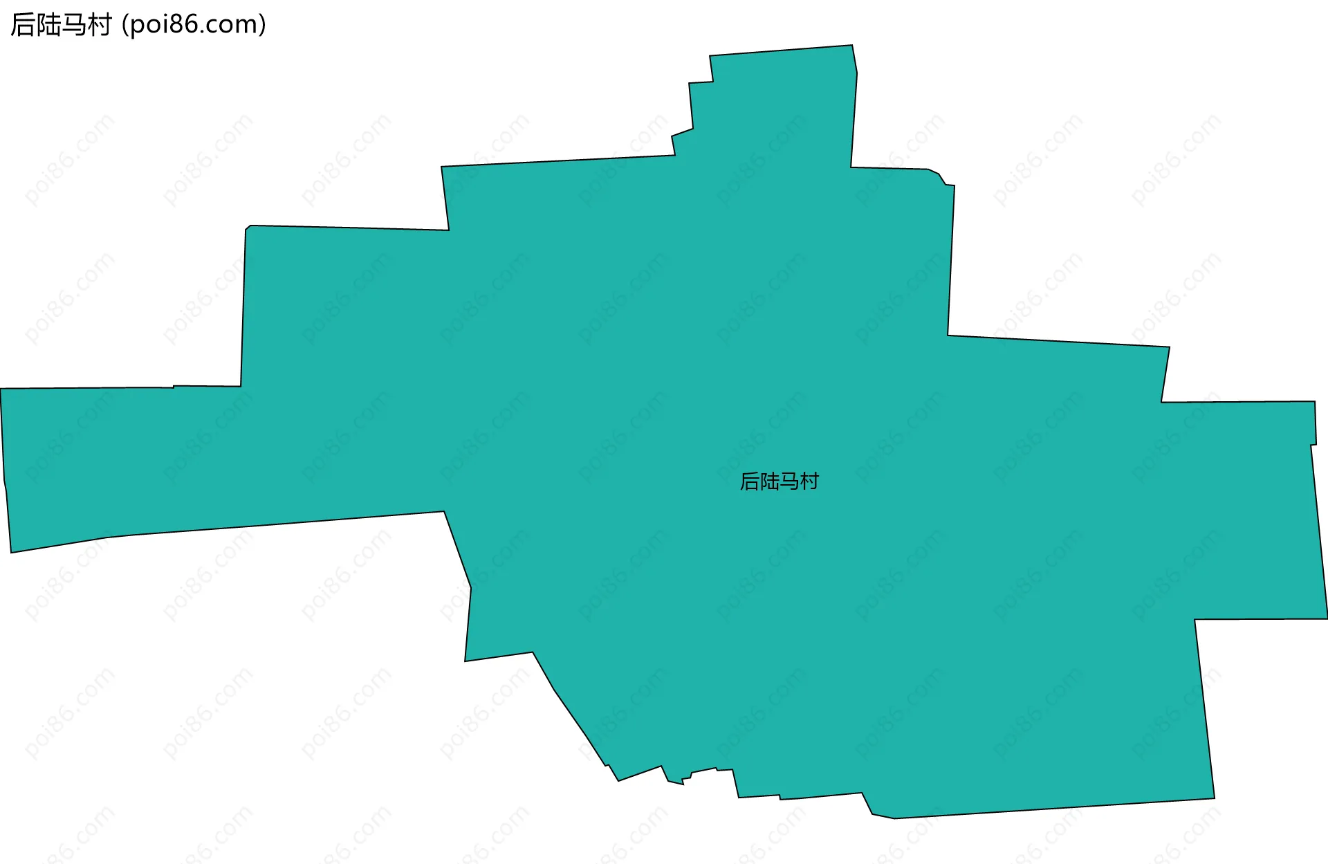 后陆马村边界地图
