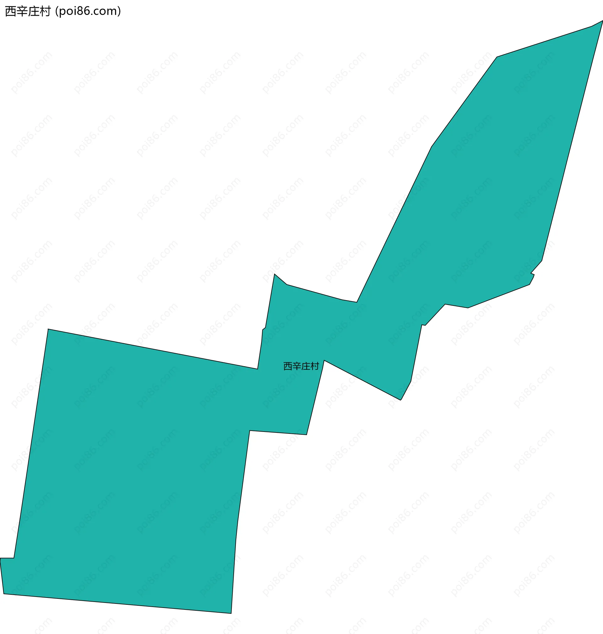 西辛庄村边界地图