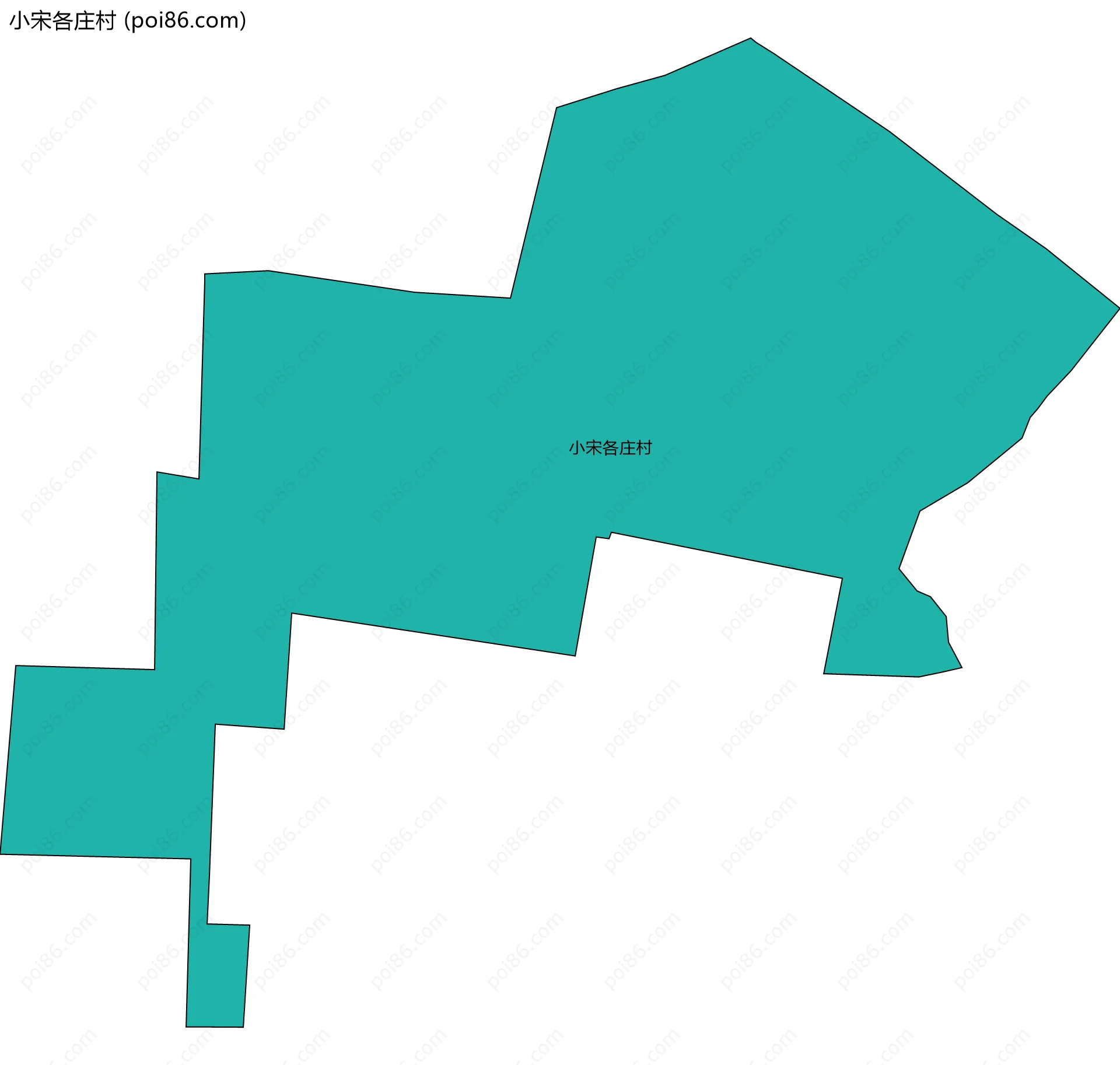 小宋各庄村边界地图