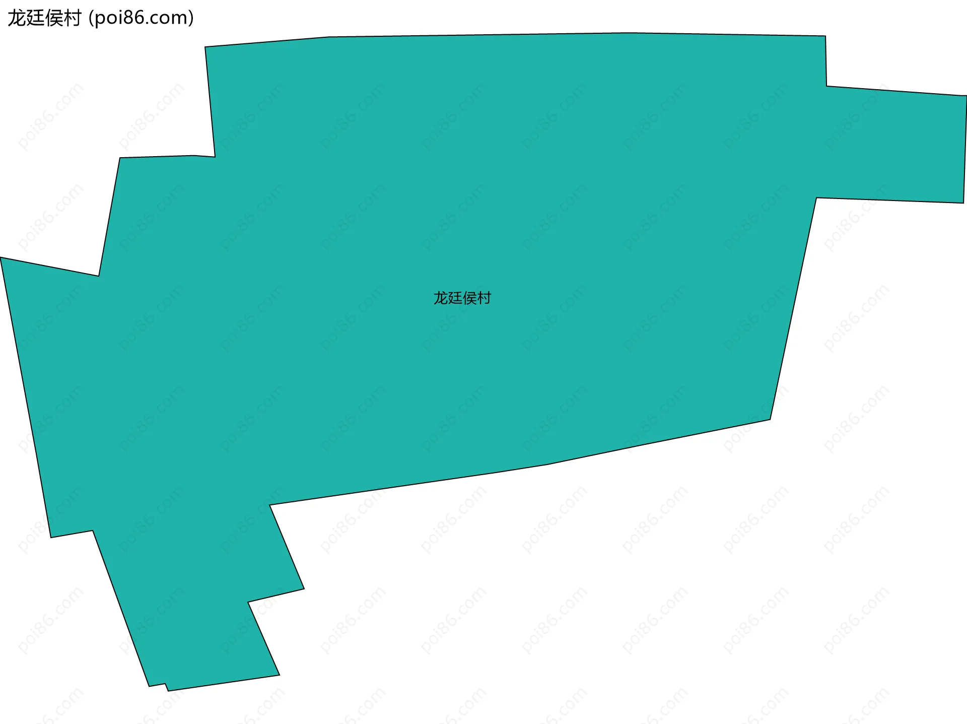 龙廷侯村边界地图