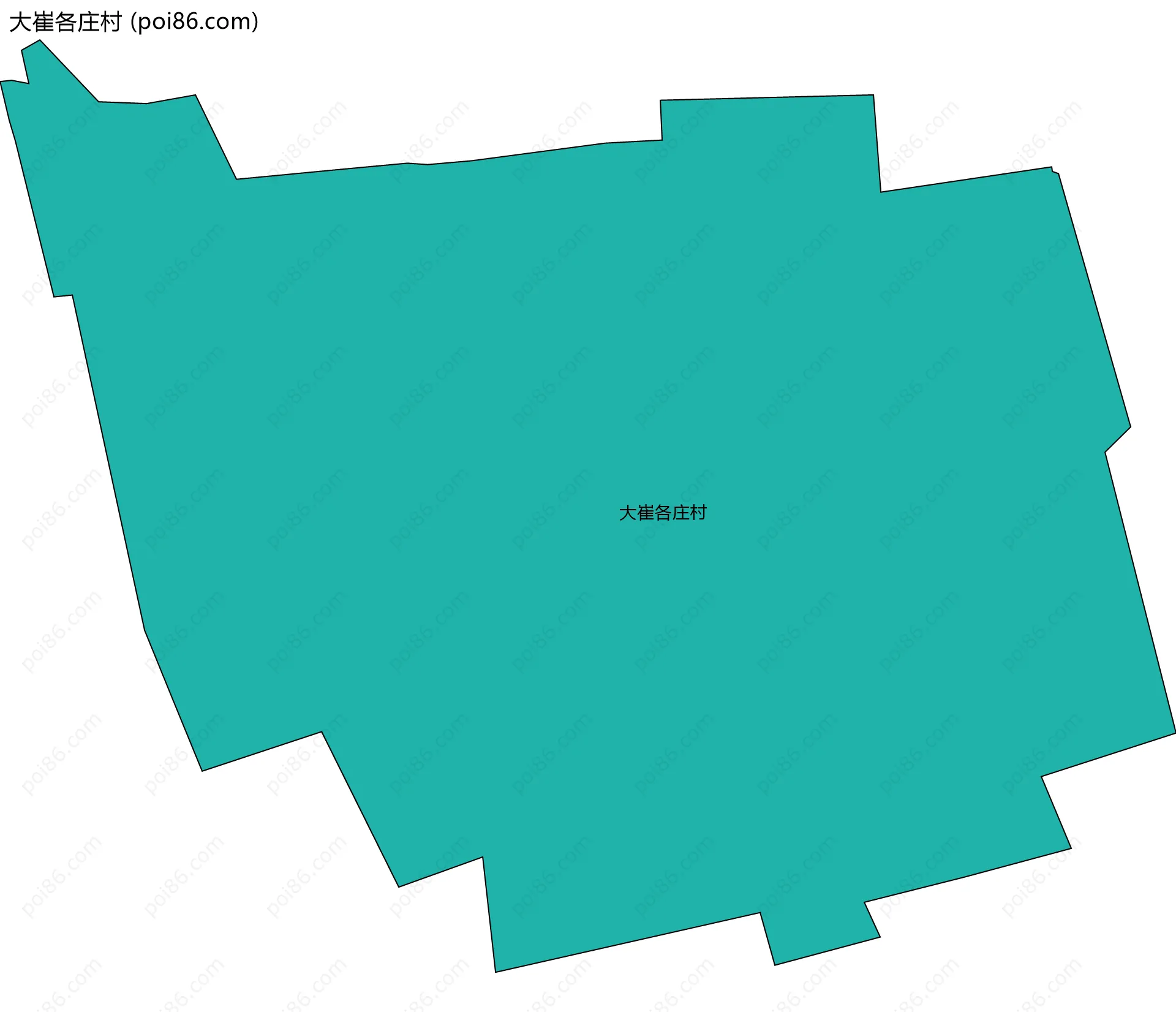 大崔各庄村边界地图