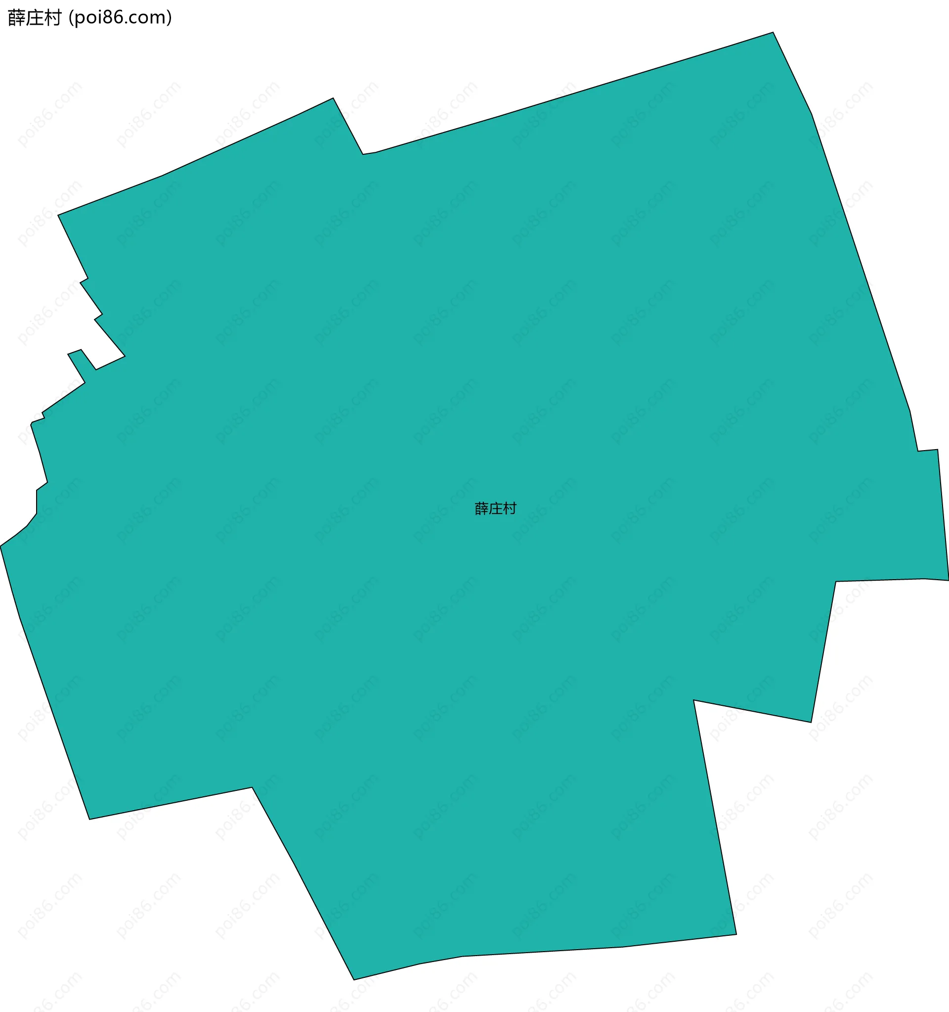 薛庄村边界地图