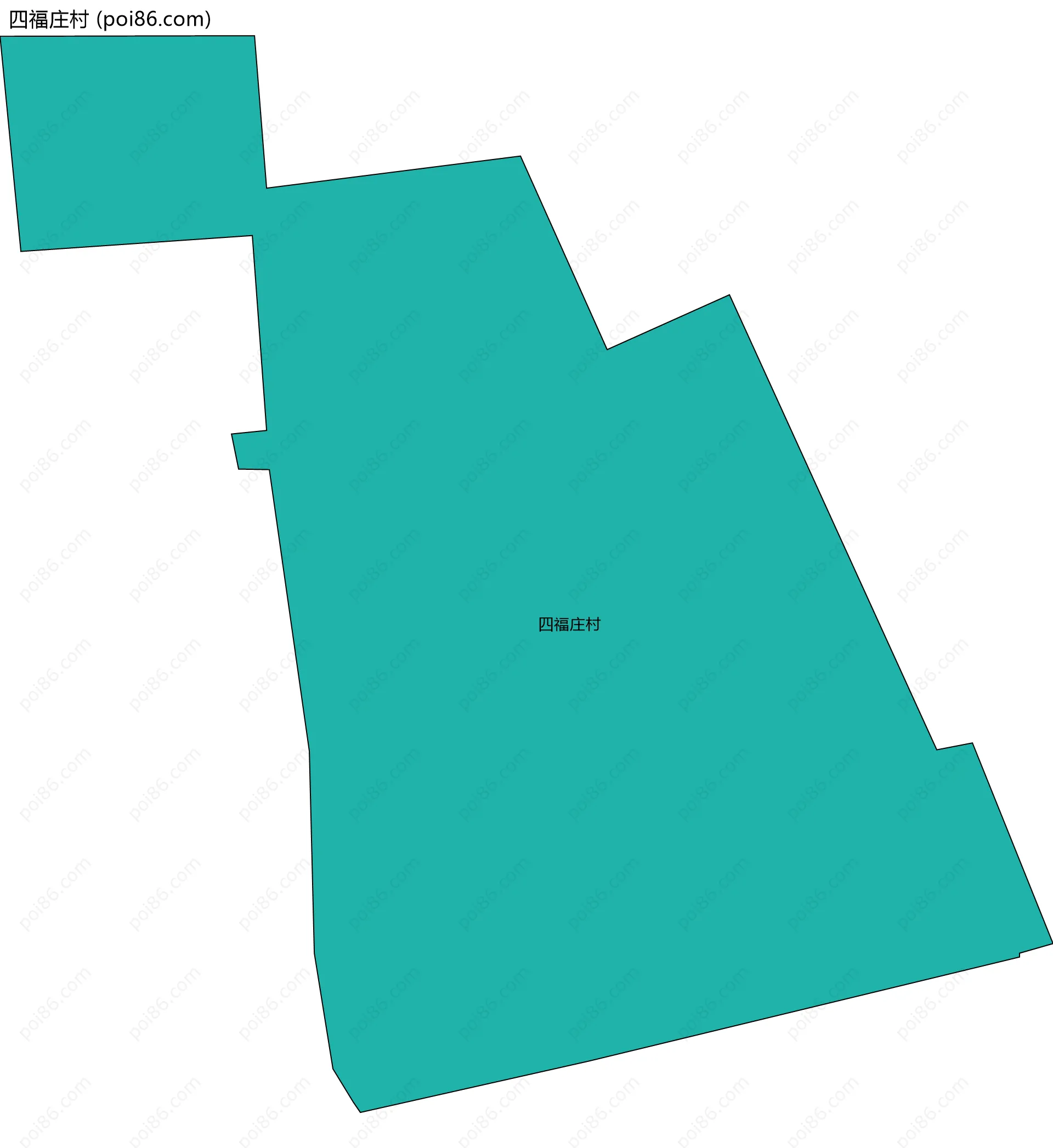 四福庄村边界地图
