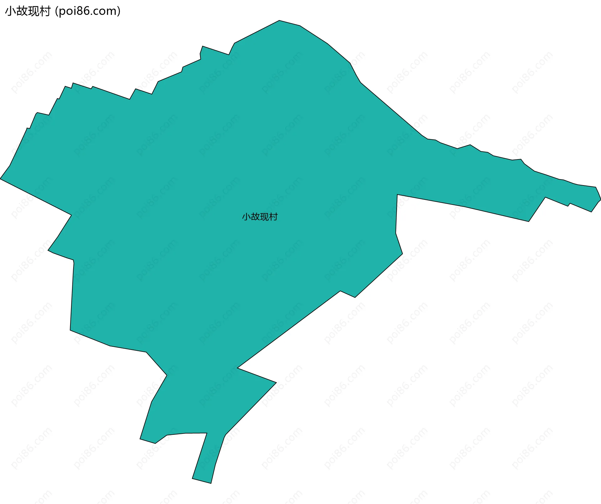 小故现村边界地图