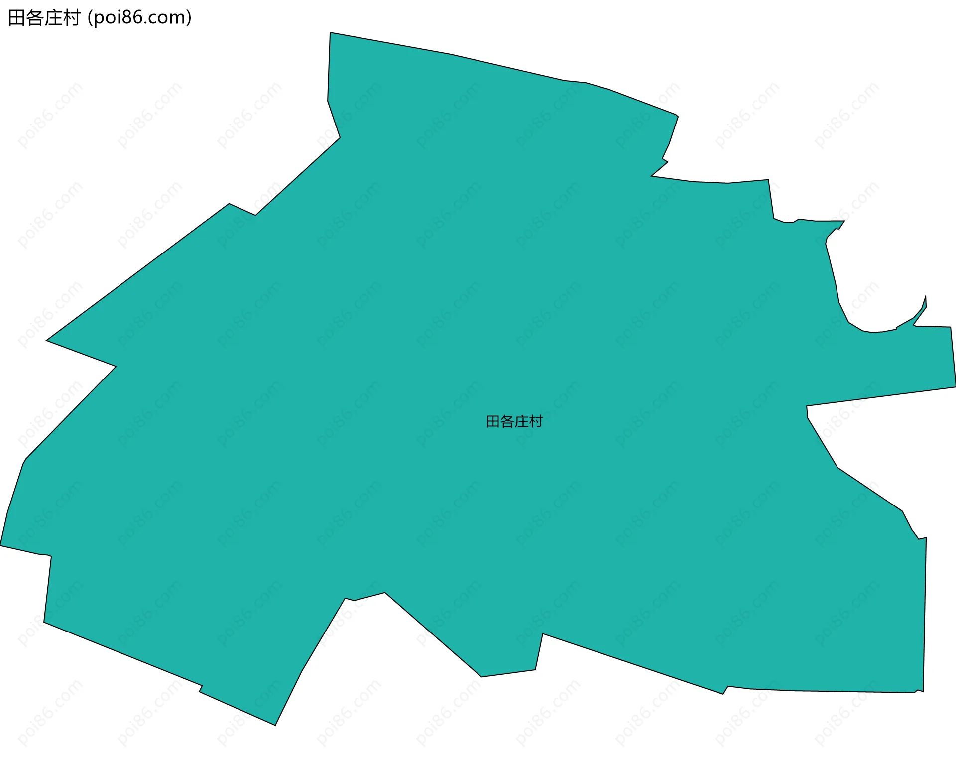 田各庄村边界地图