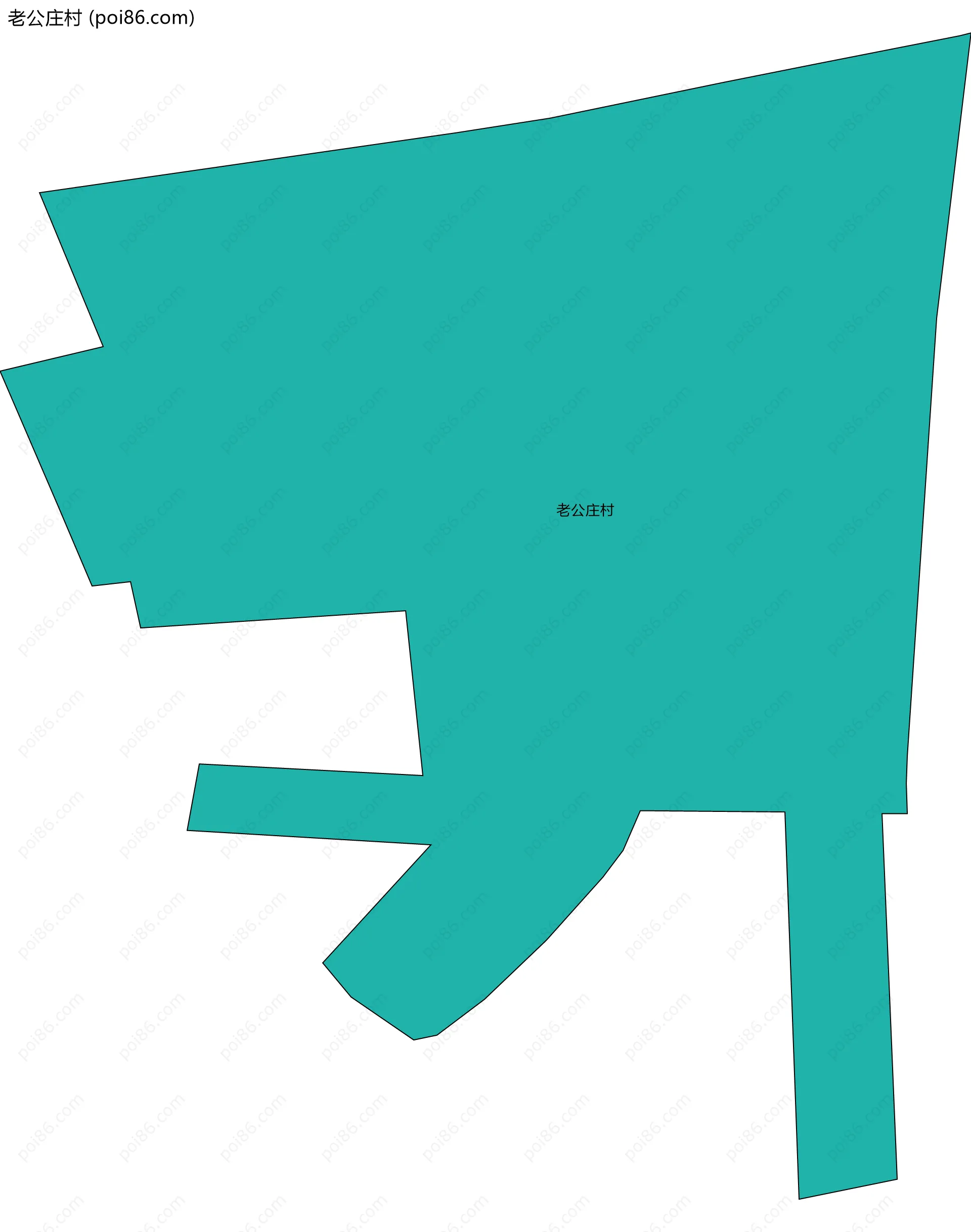 老公庄村边界地图