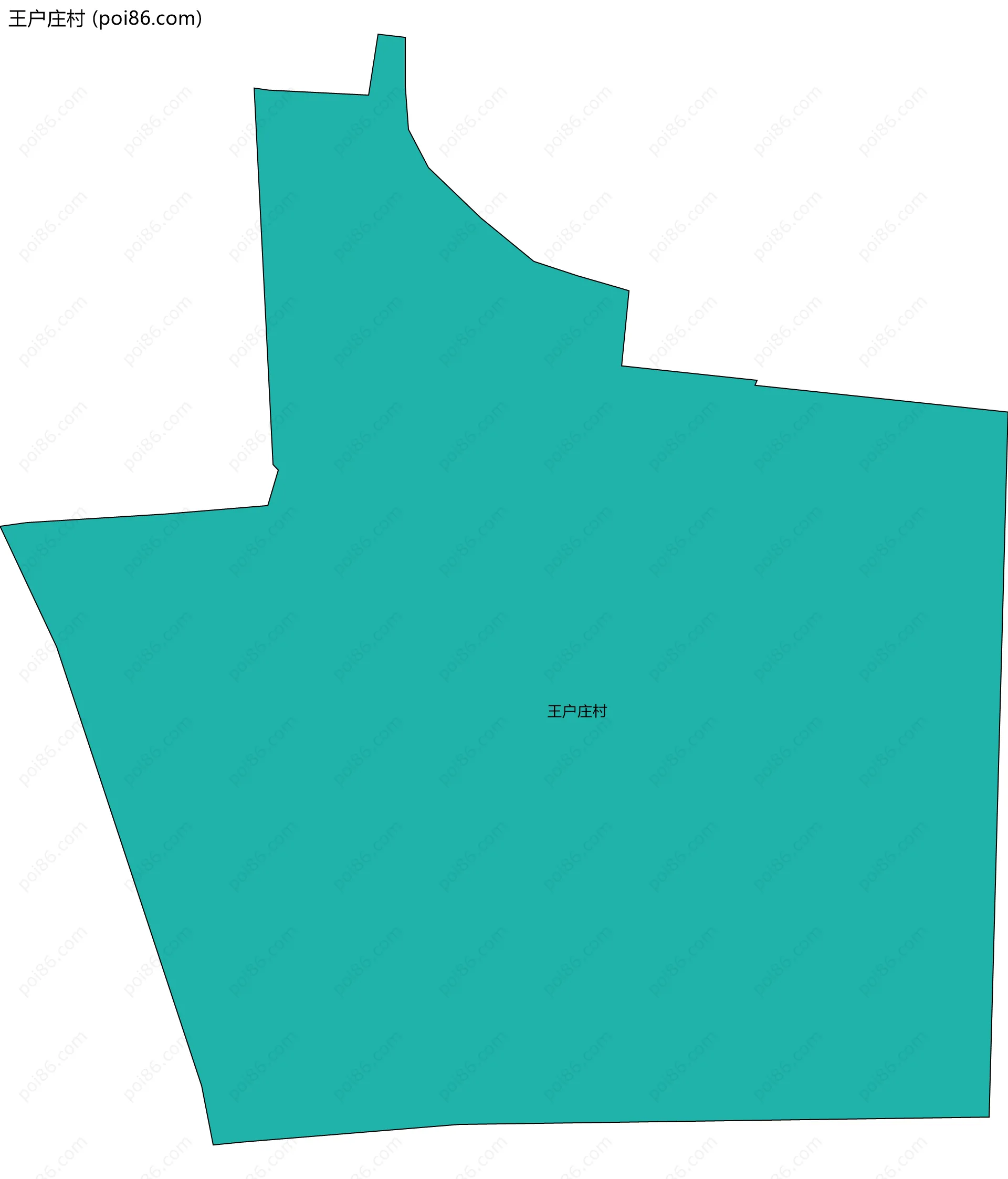 王户庄村边界地图