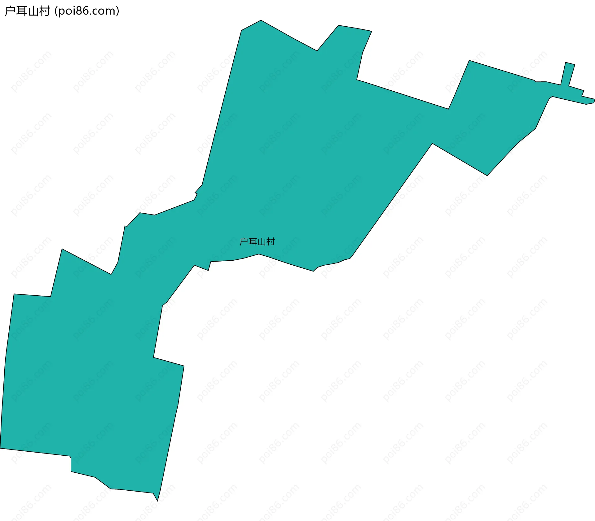 户耳山村边界地图