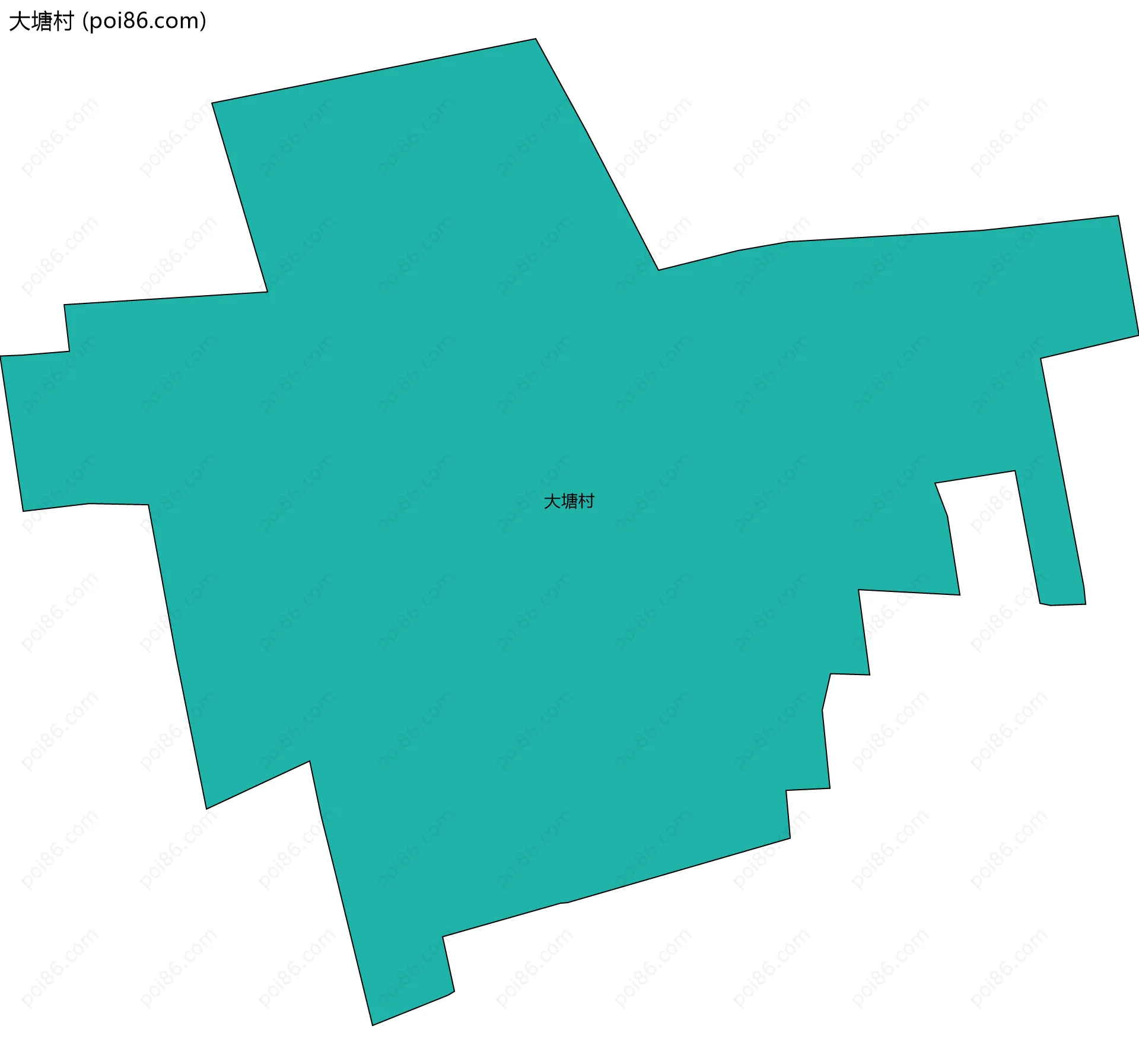大塘村边界地图