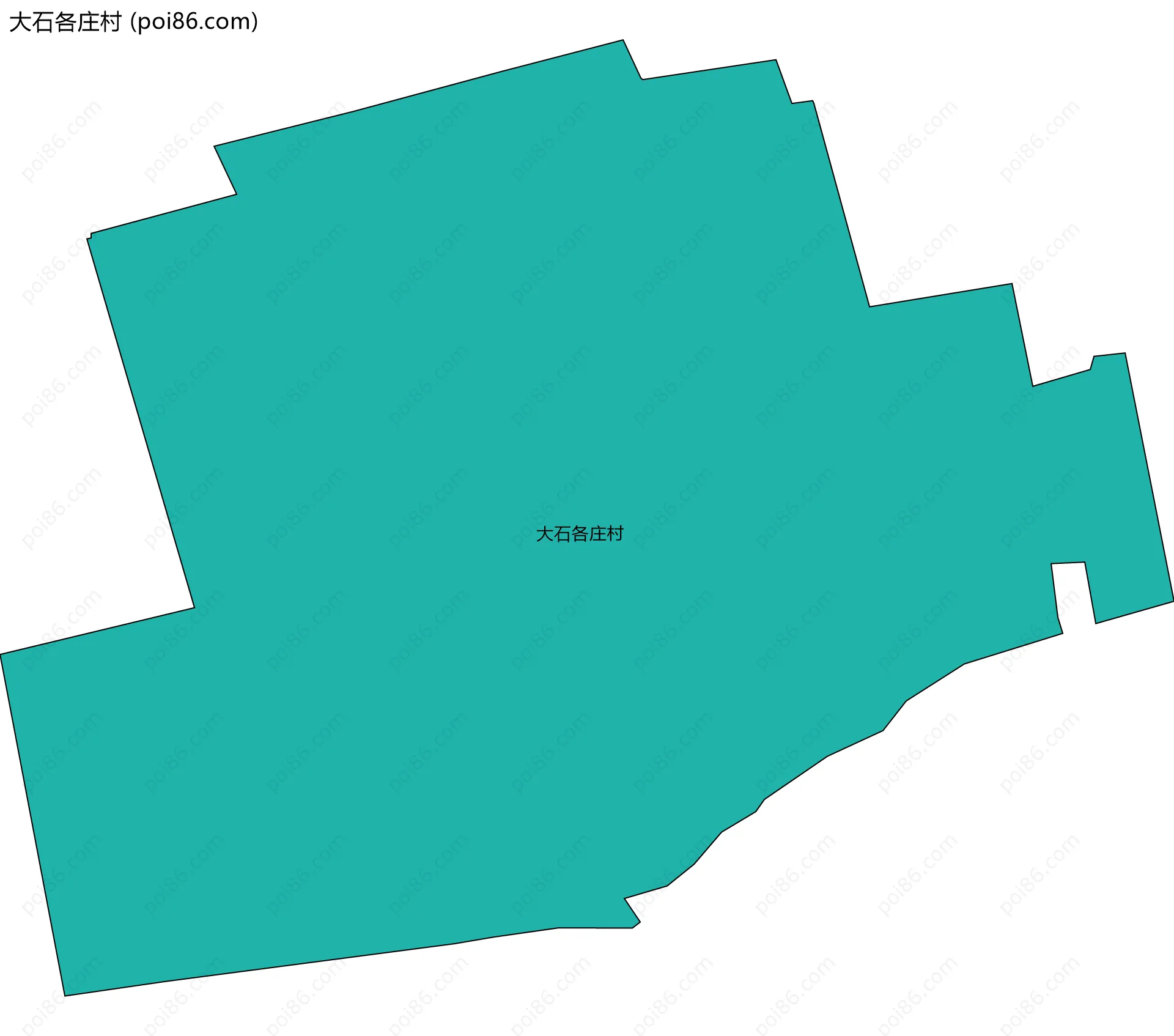 大石各庄村边界地图