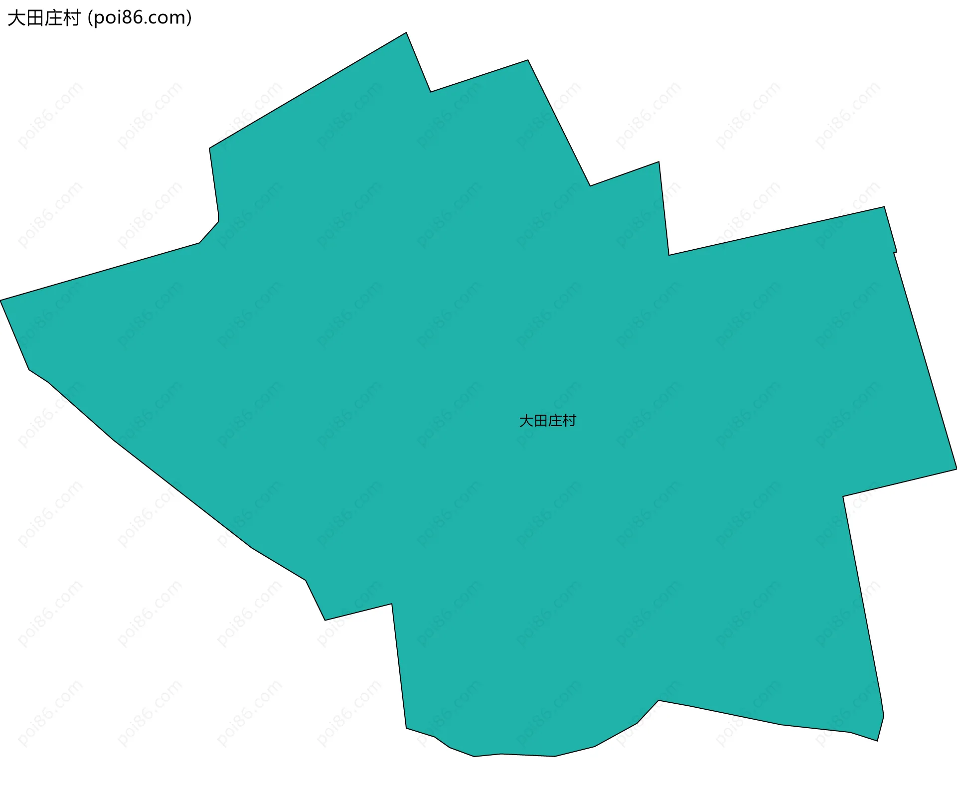 大田庄村边界地图