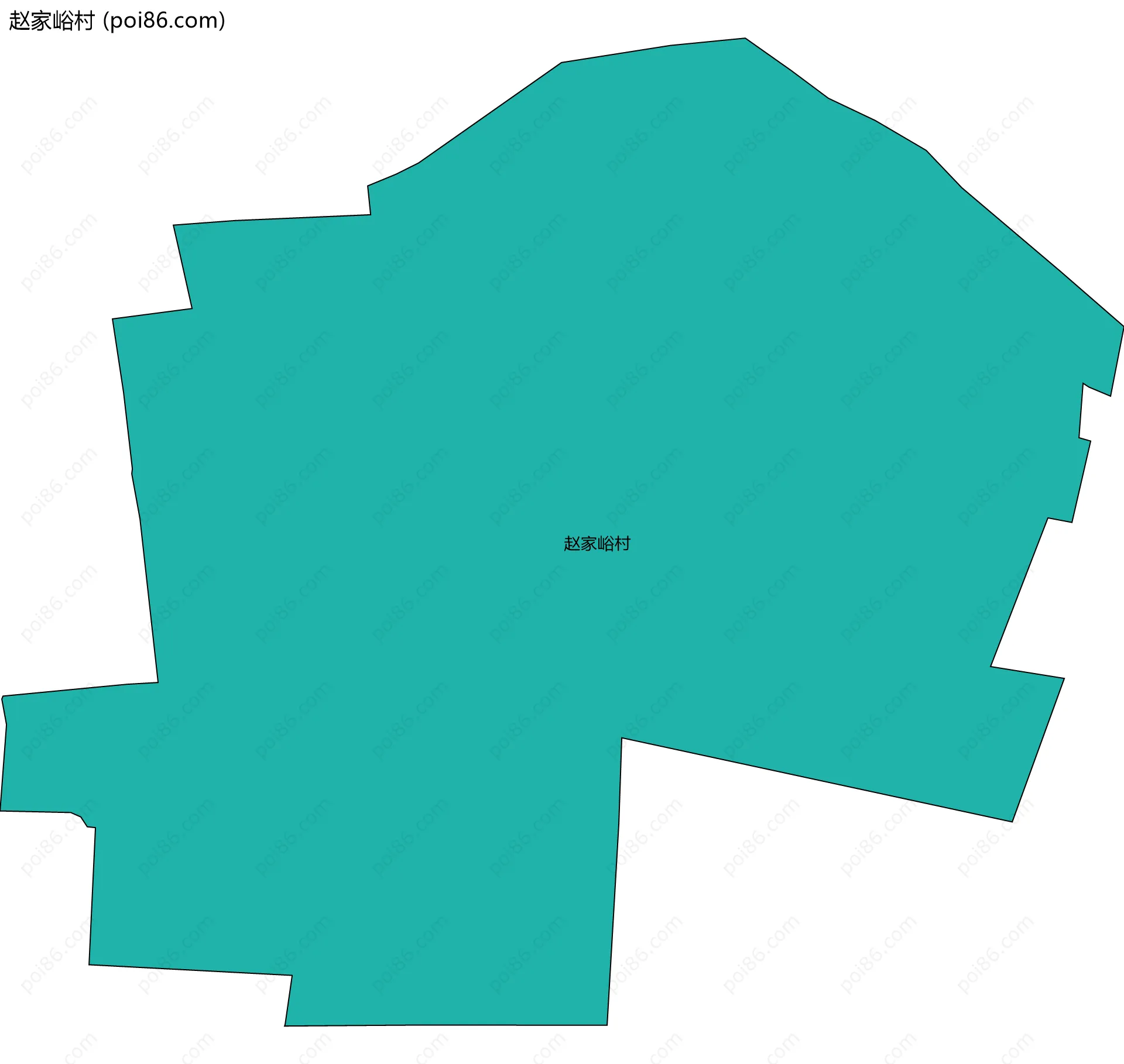 赵家峪村边界地图